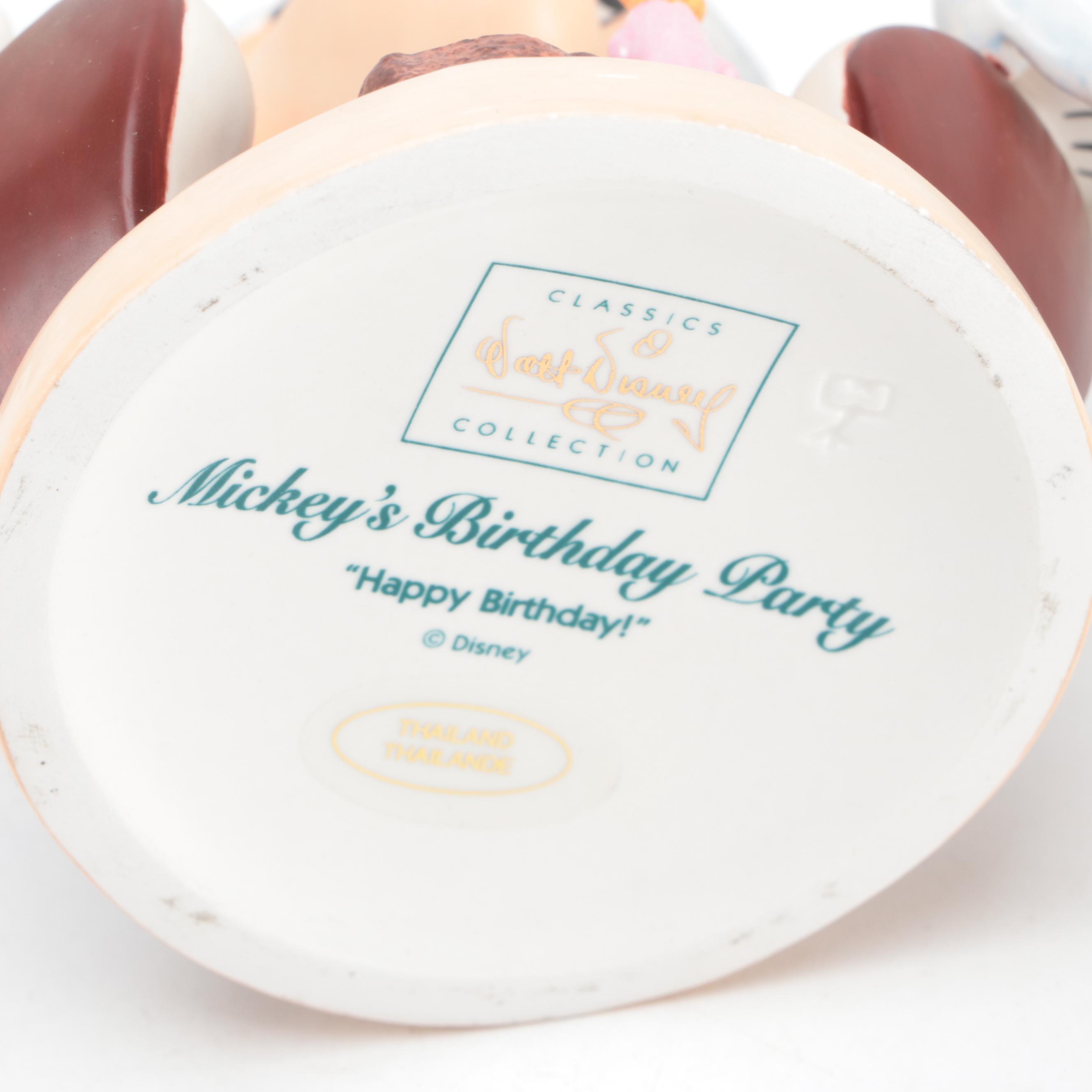 Walt Disney Classics Collection Mickey, Minnie, and Pluto Porcelain Figurines