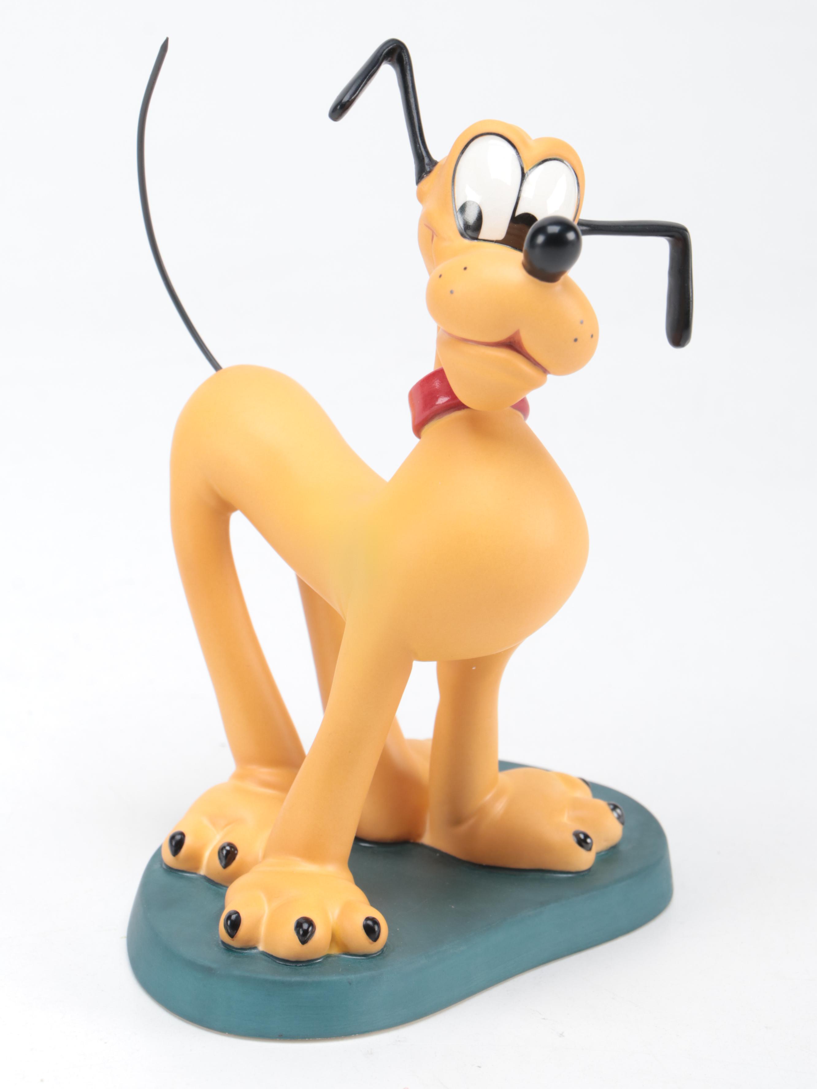 Walt Disney Classics Collection Mickey, Minnie, and Pluto Porcelain Figurines