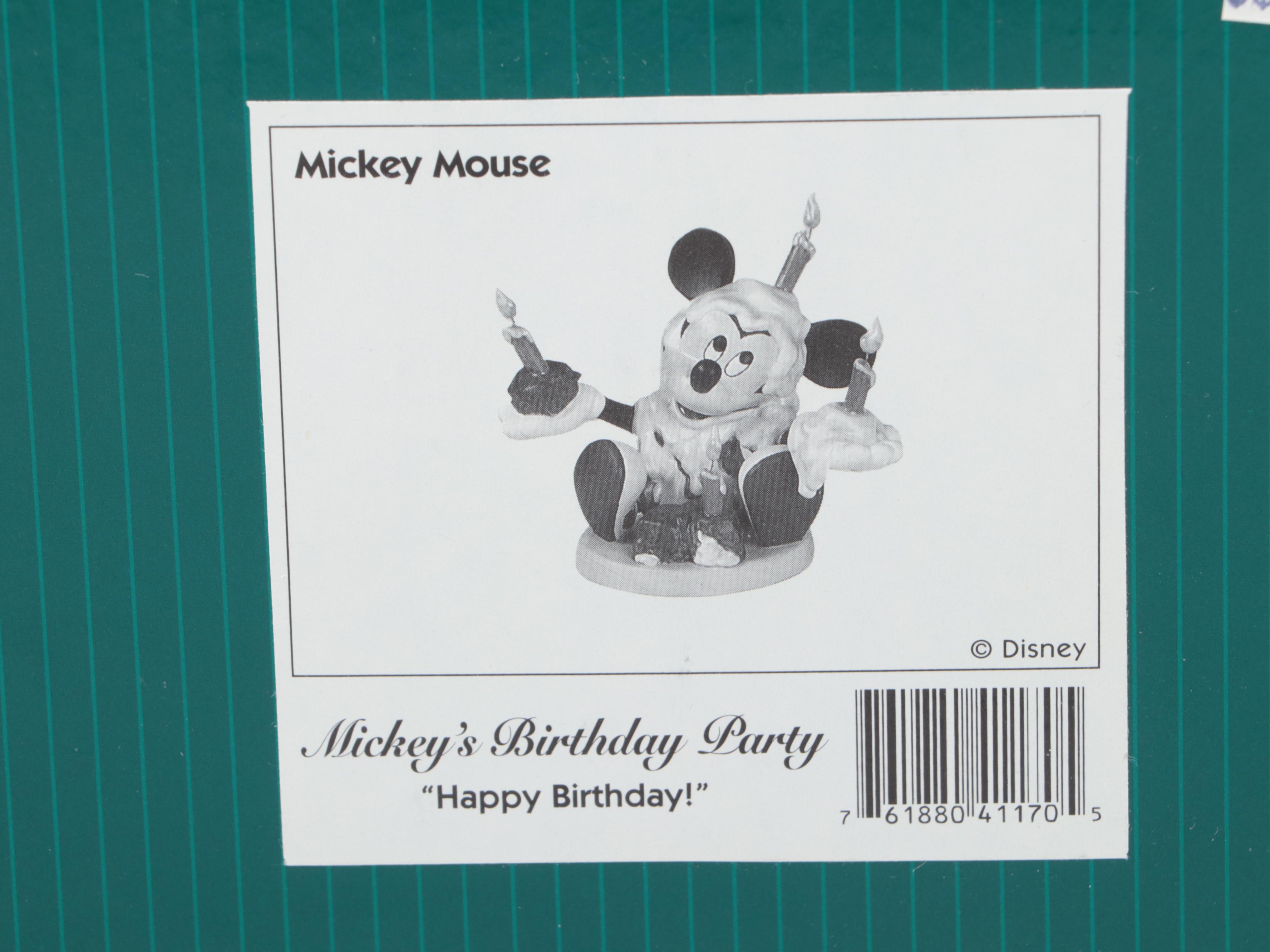 Walt Disney Classics Collection Mickey, Minnie, and Pluto Porcelain Figurines