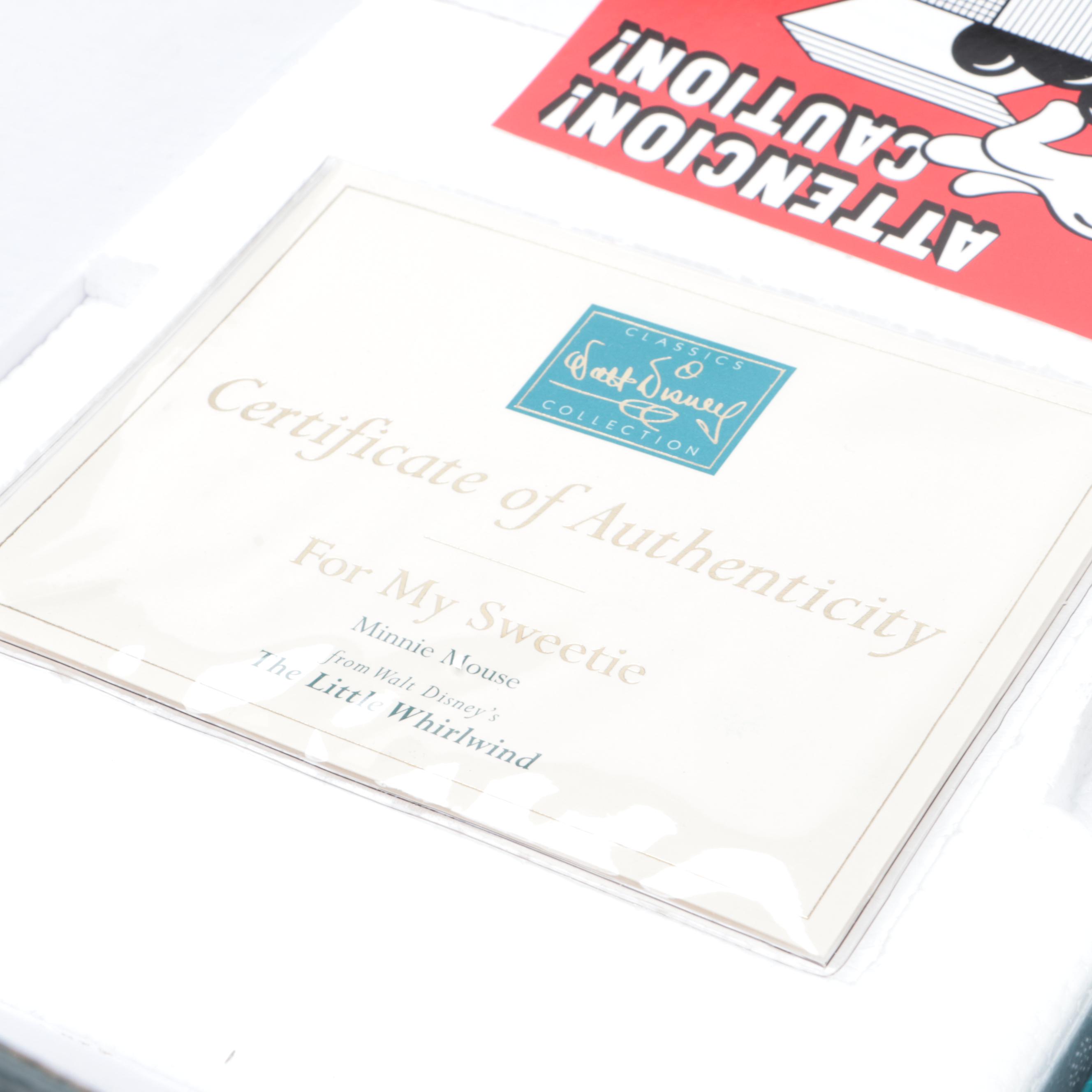 Walt Disney Classics Collection Mickey, Minnie, and Pluto Porcelain Figurines