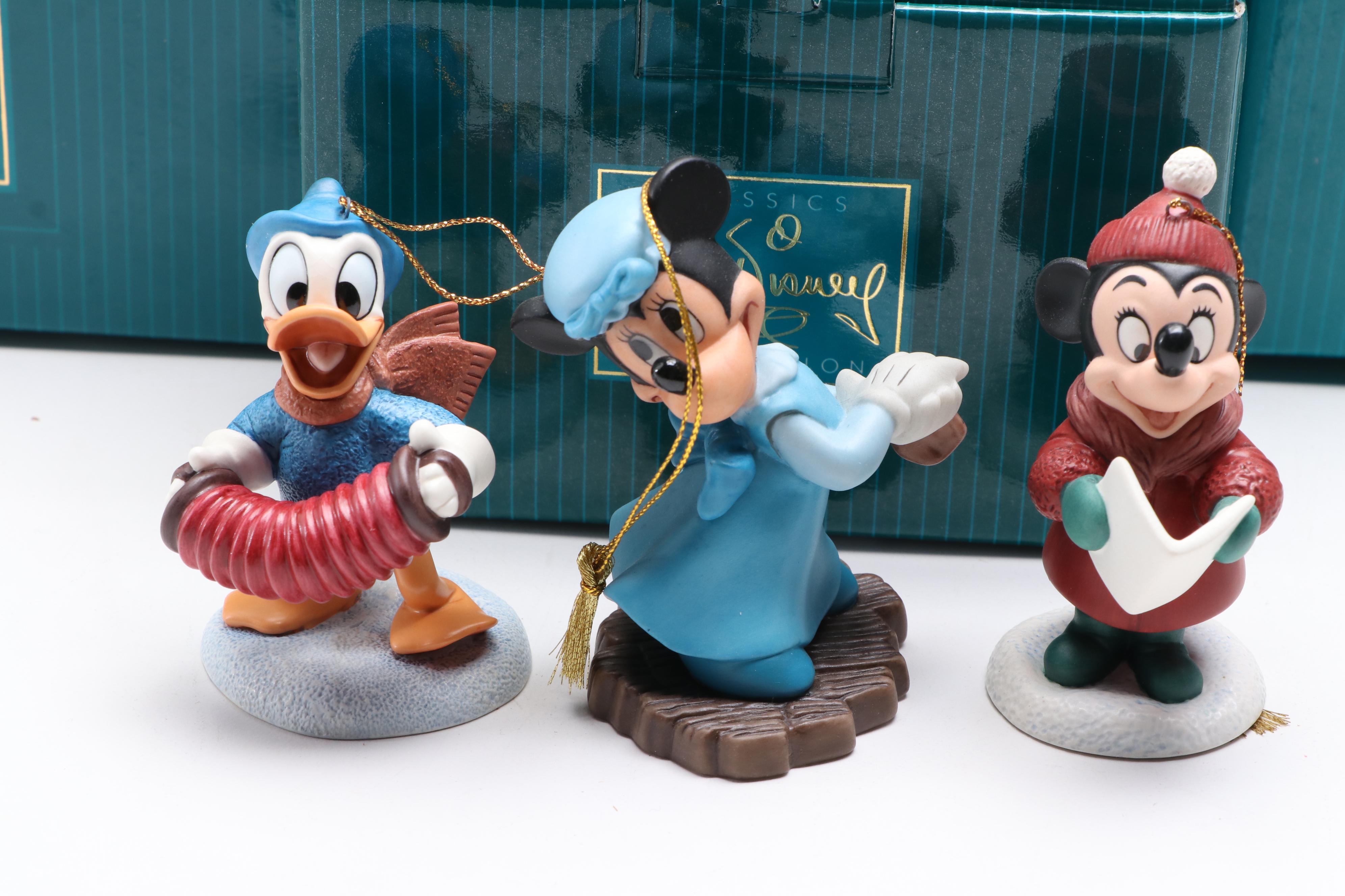 Walt Disney Classics Collection "Mickey' Christmas Carol" Porcelain Ornaments