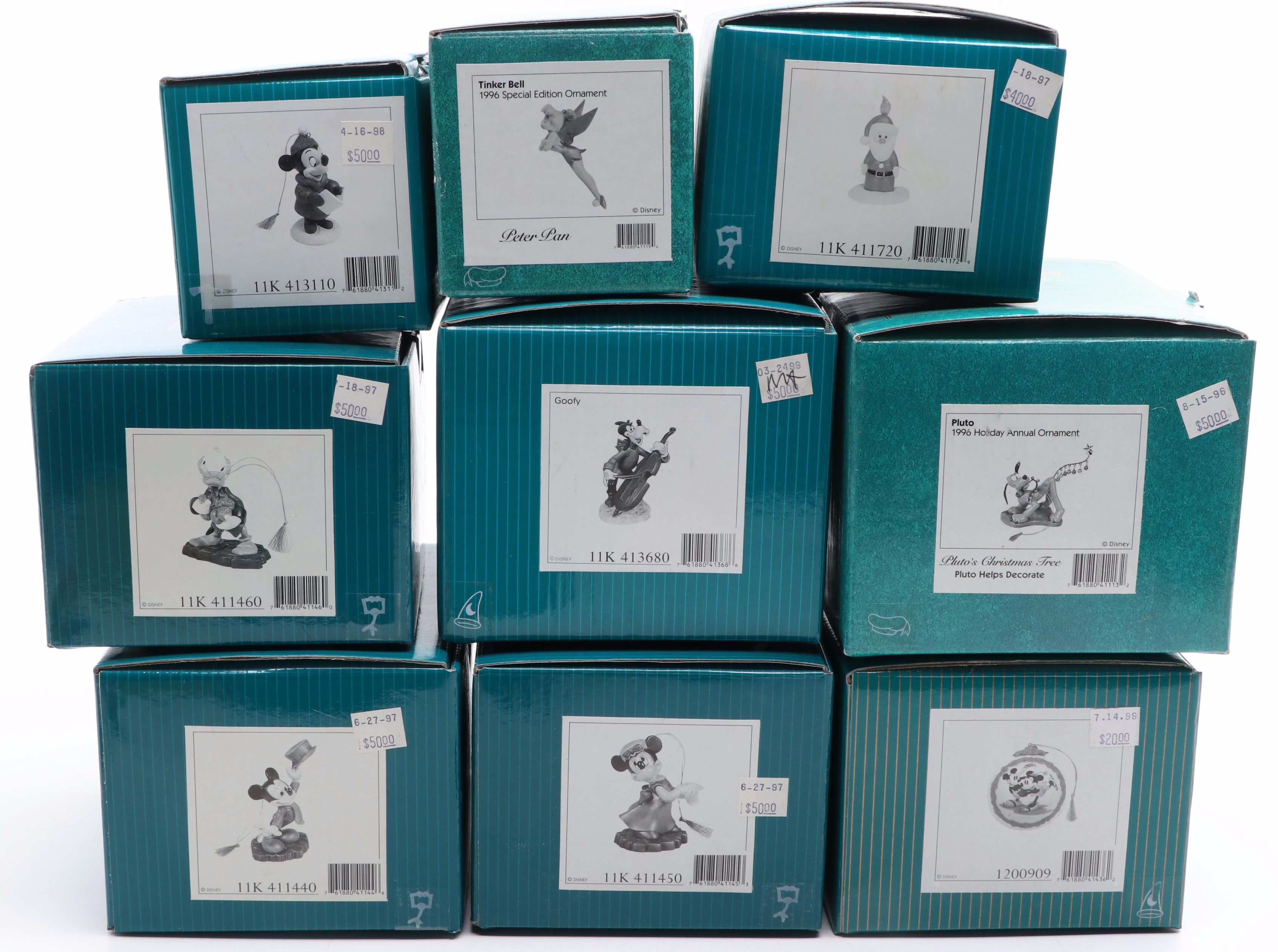 Walt Disney Classics Collection "Mickey' Christmas Carol" Porcelain Ornaments