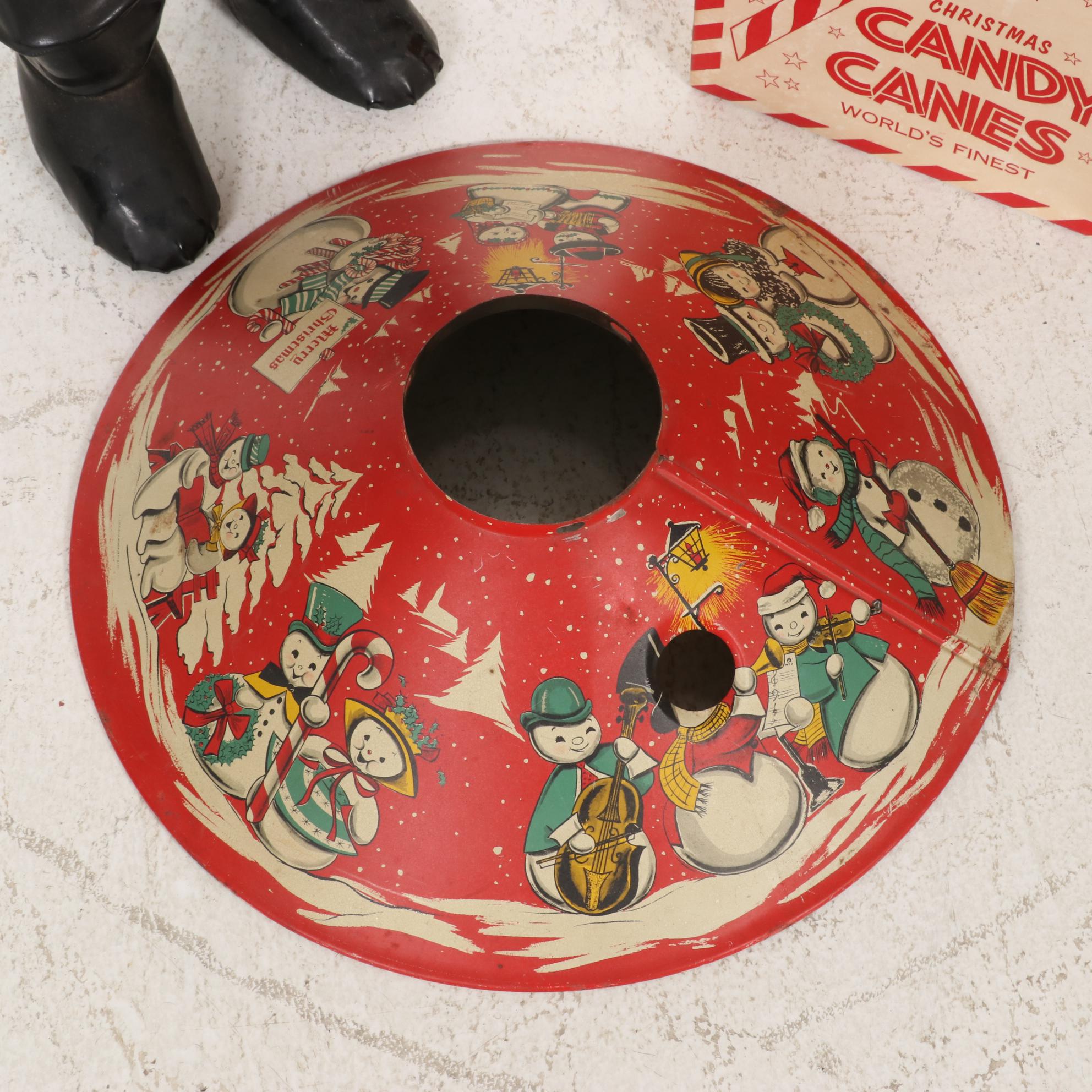 Howard Gale Store 7-Up Display Santa Claus, Candy Cane Box, and Tree Stand