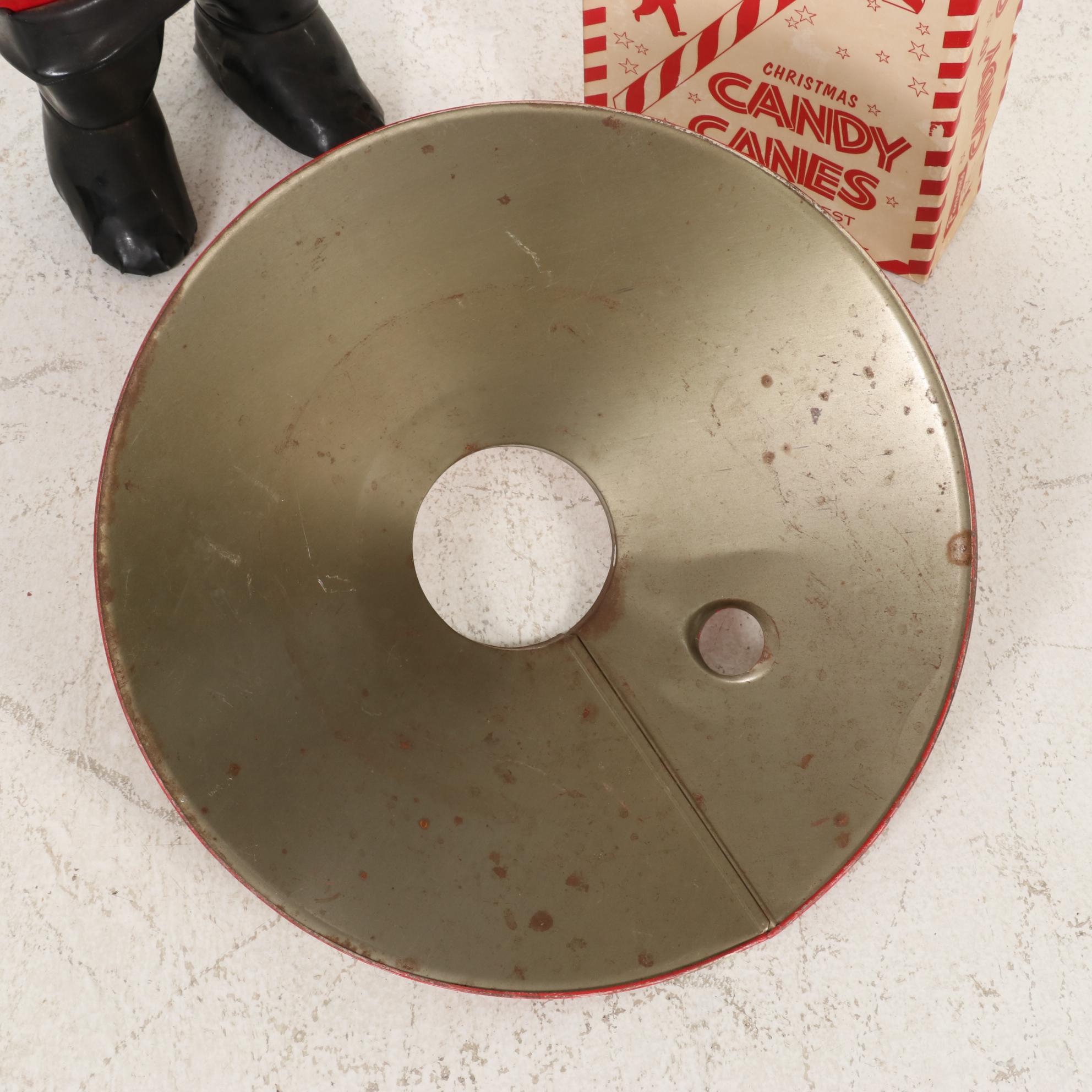 Howard Gale Store 7-Up Display Santa Claus, Candy Cane Box, and Tree Stand