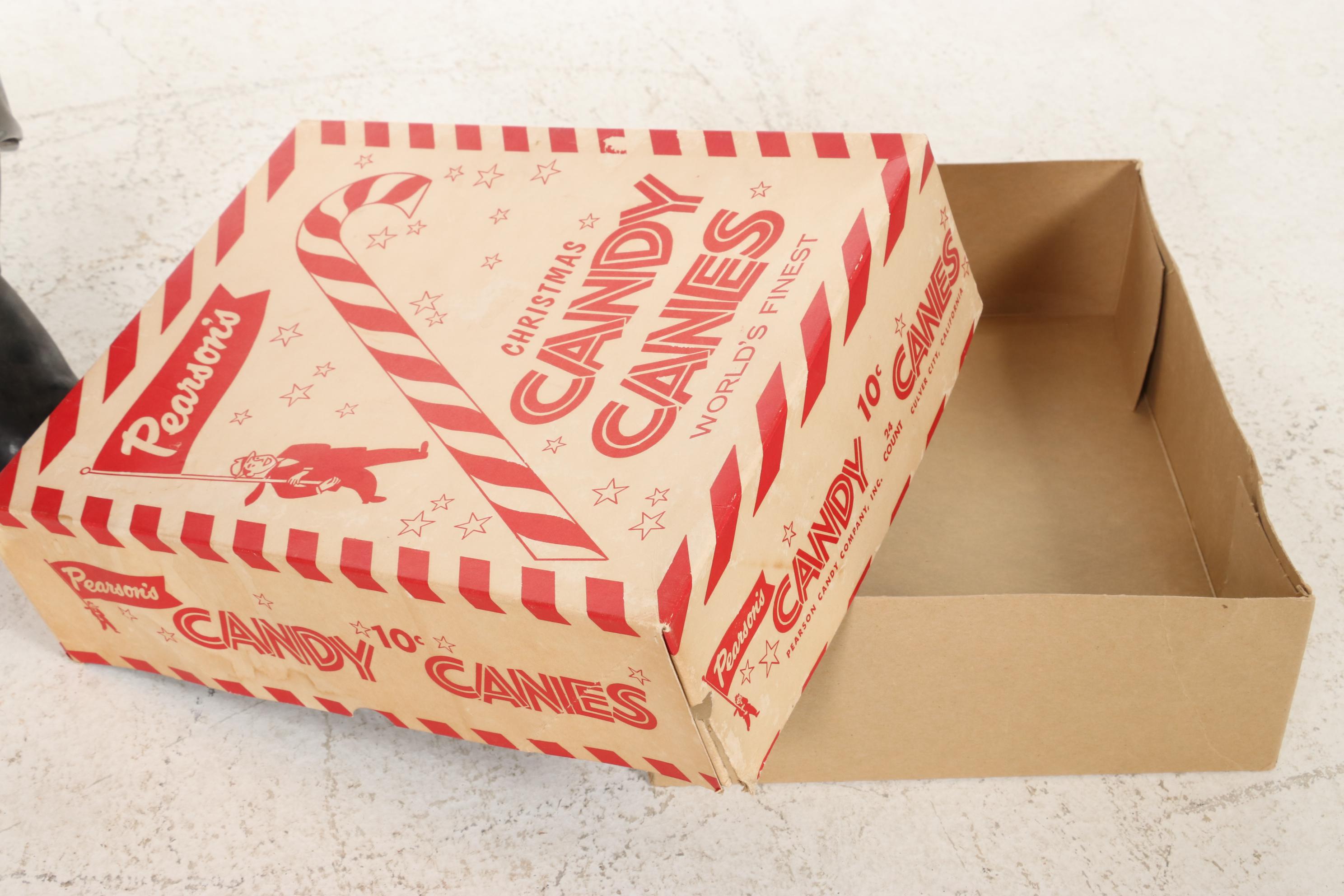 Howard Gale Store 7-Up Display Santa Claus, Candy Cane Box, and Tree Stand