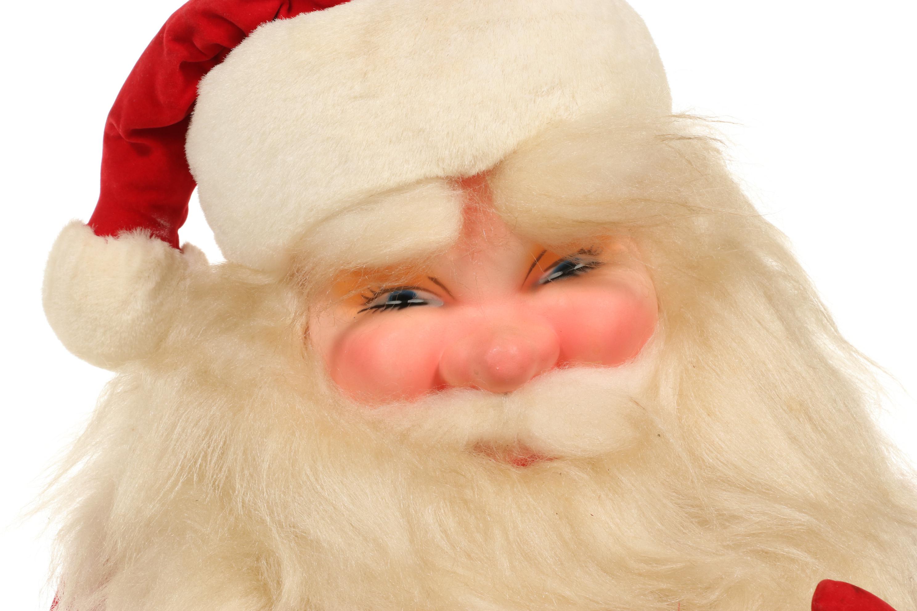 Howard Gale Store 7-Up Display Santa Claus, Candy Cane Box, and Tree Stand