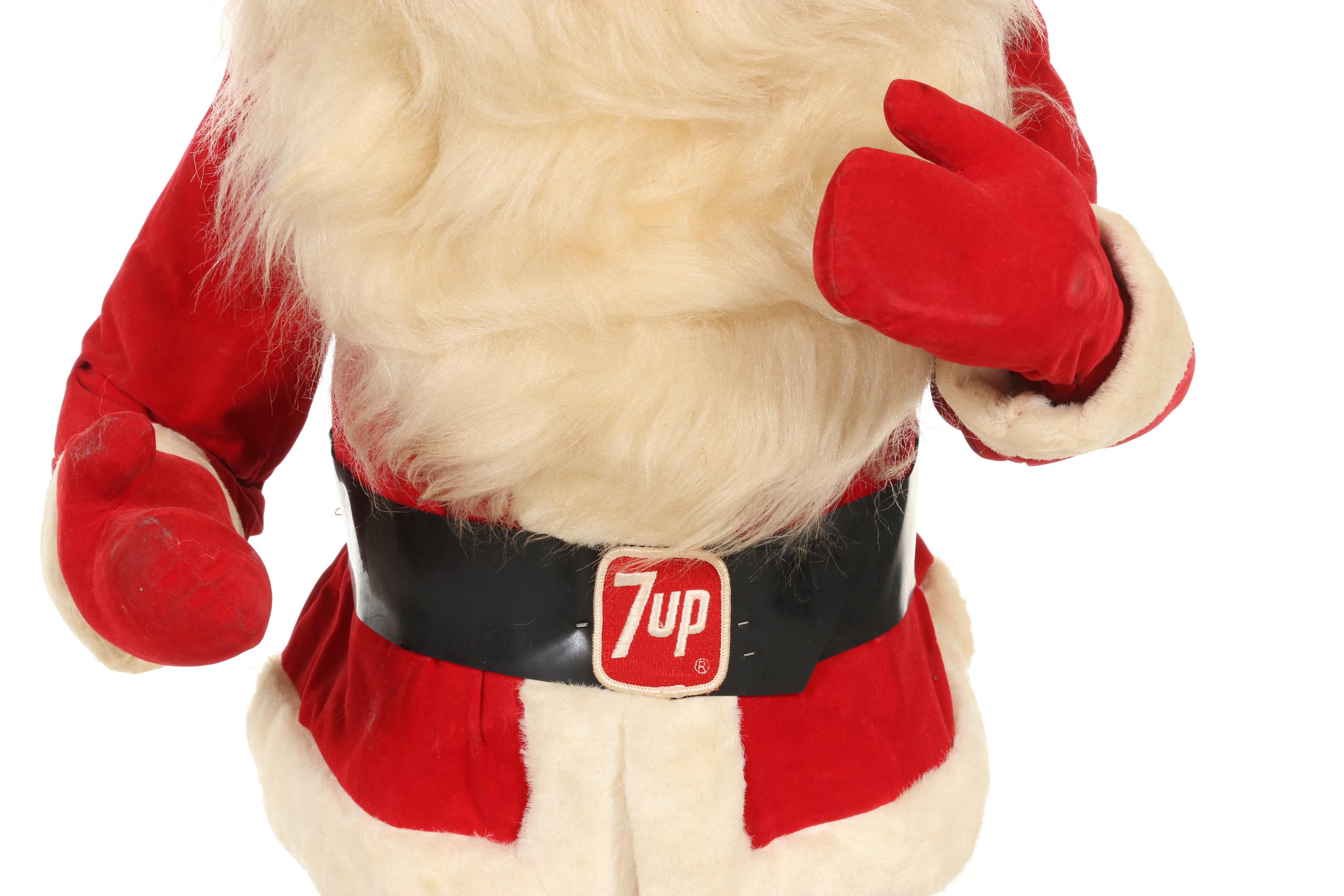 Howard Gale Store 7-Up Display Santa Claus, Candy Cane Box, and Tree Stand