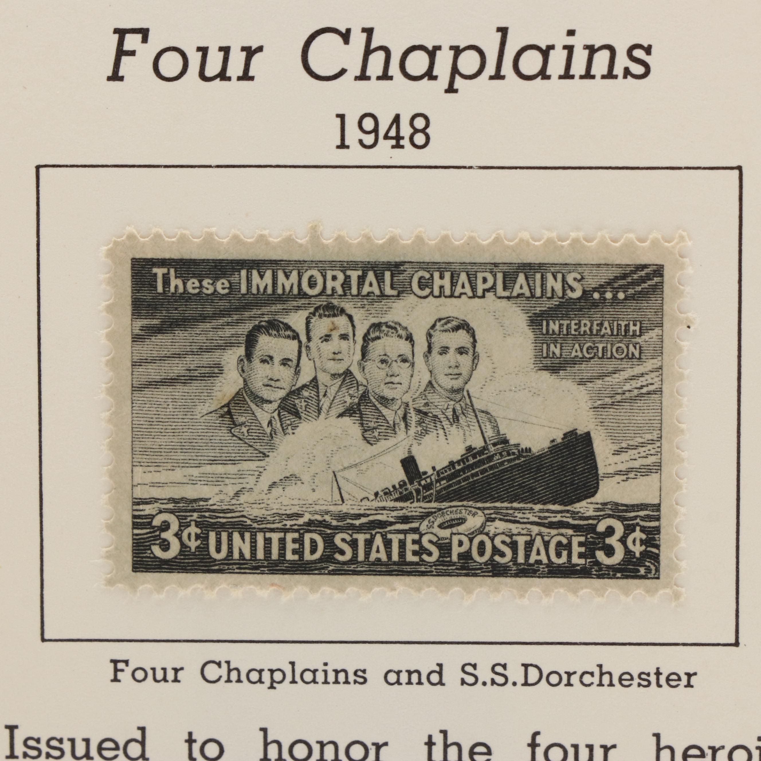 Three Albums With United States Commemorative Stamps, Plates, and Blocks of 4