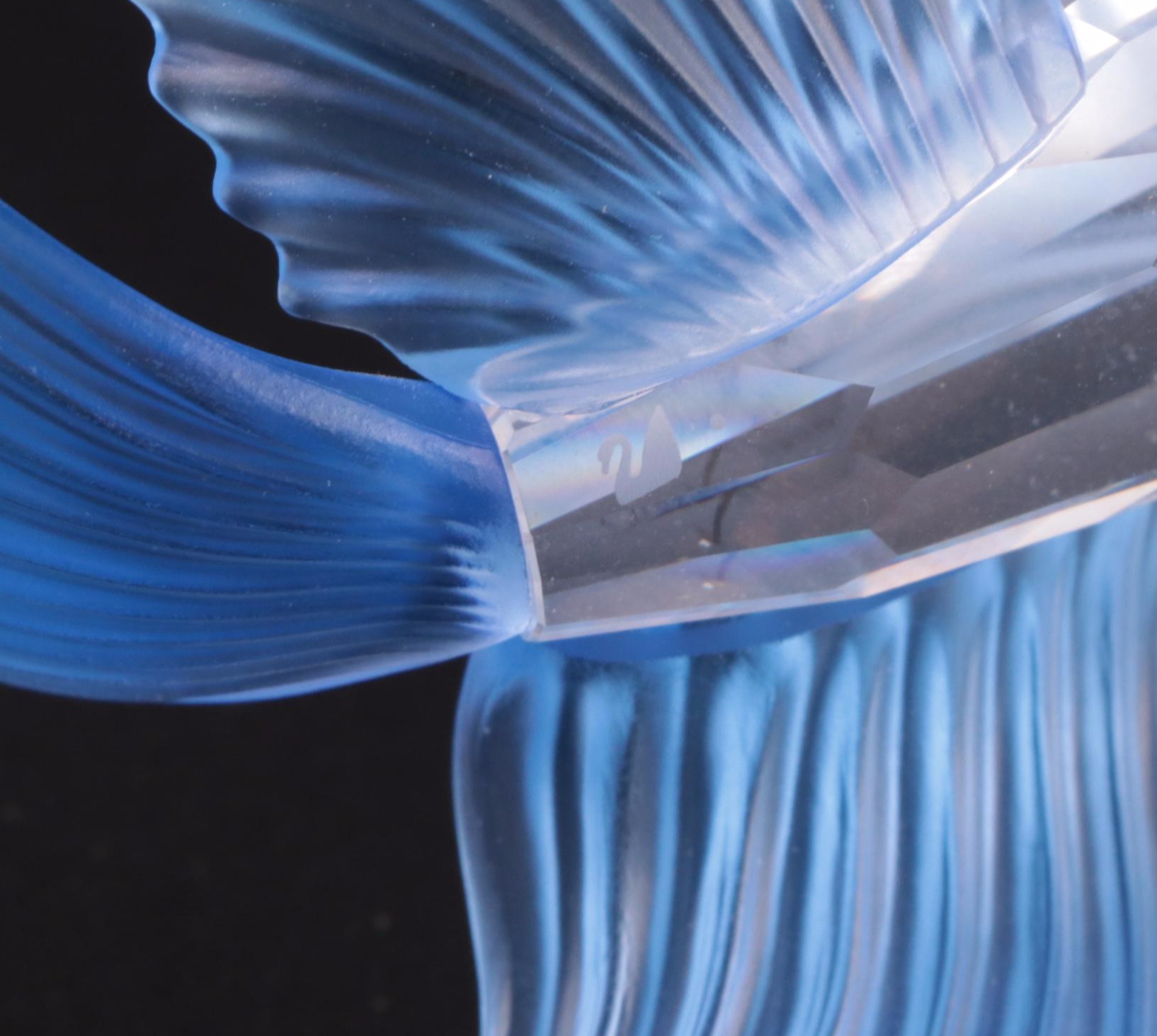 Swarovski Crystal Fish and Conch Figurines, Late 20th Century