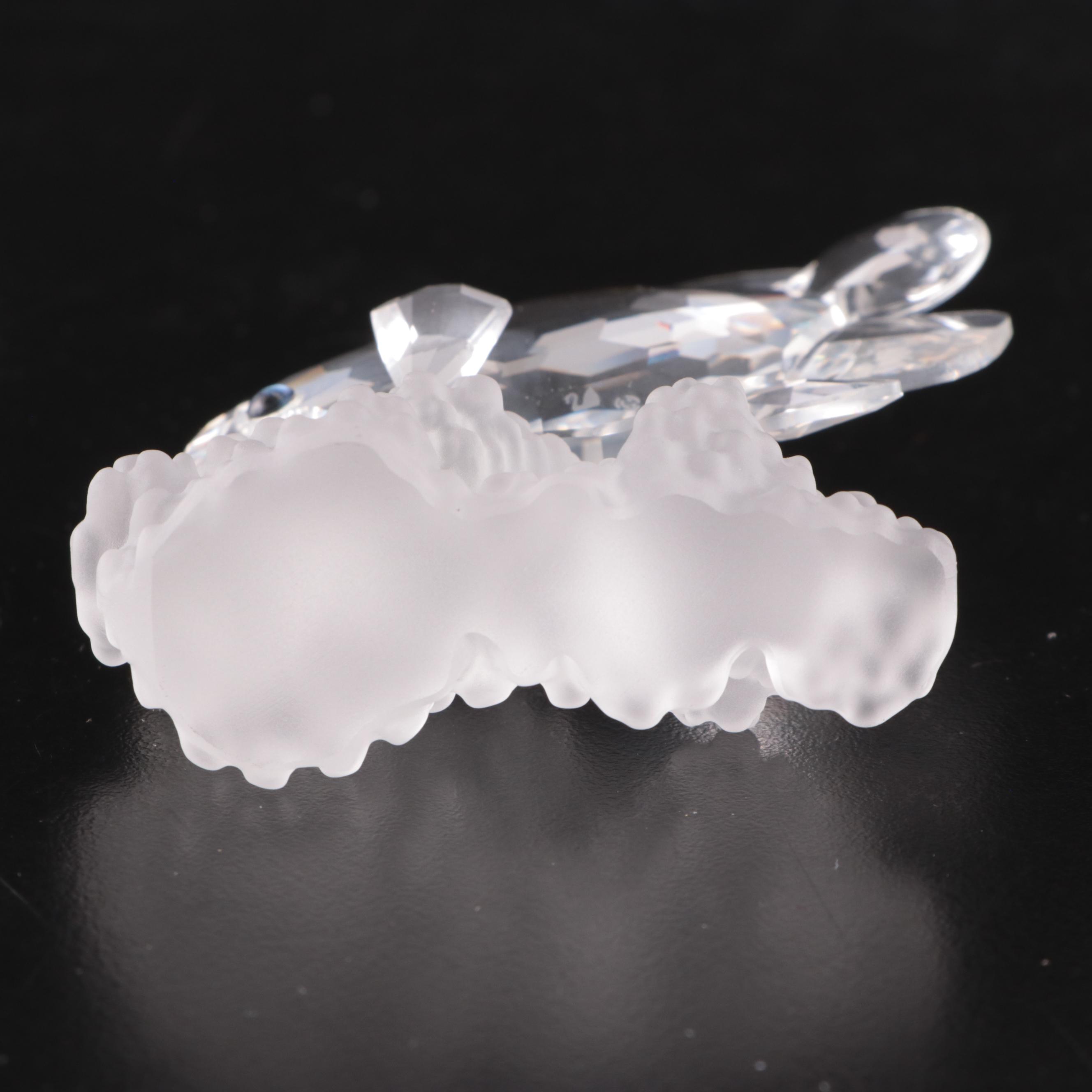 Swarovski Crystal Fish and Conch Figurines, Late 20th Century