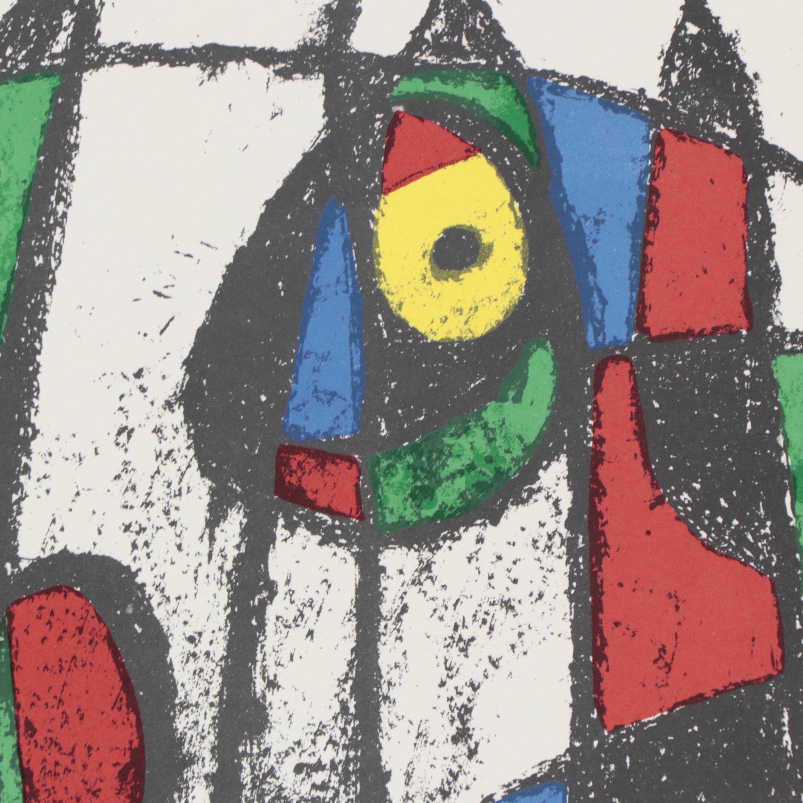 Joan Miró Abstract Color Lithograph, 1975