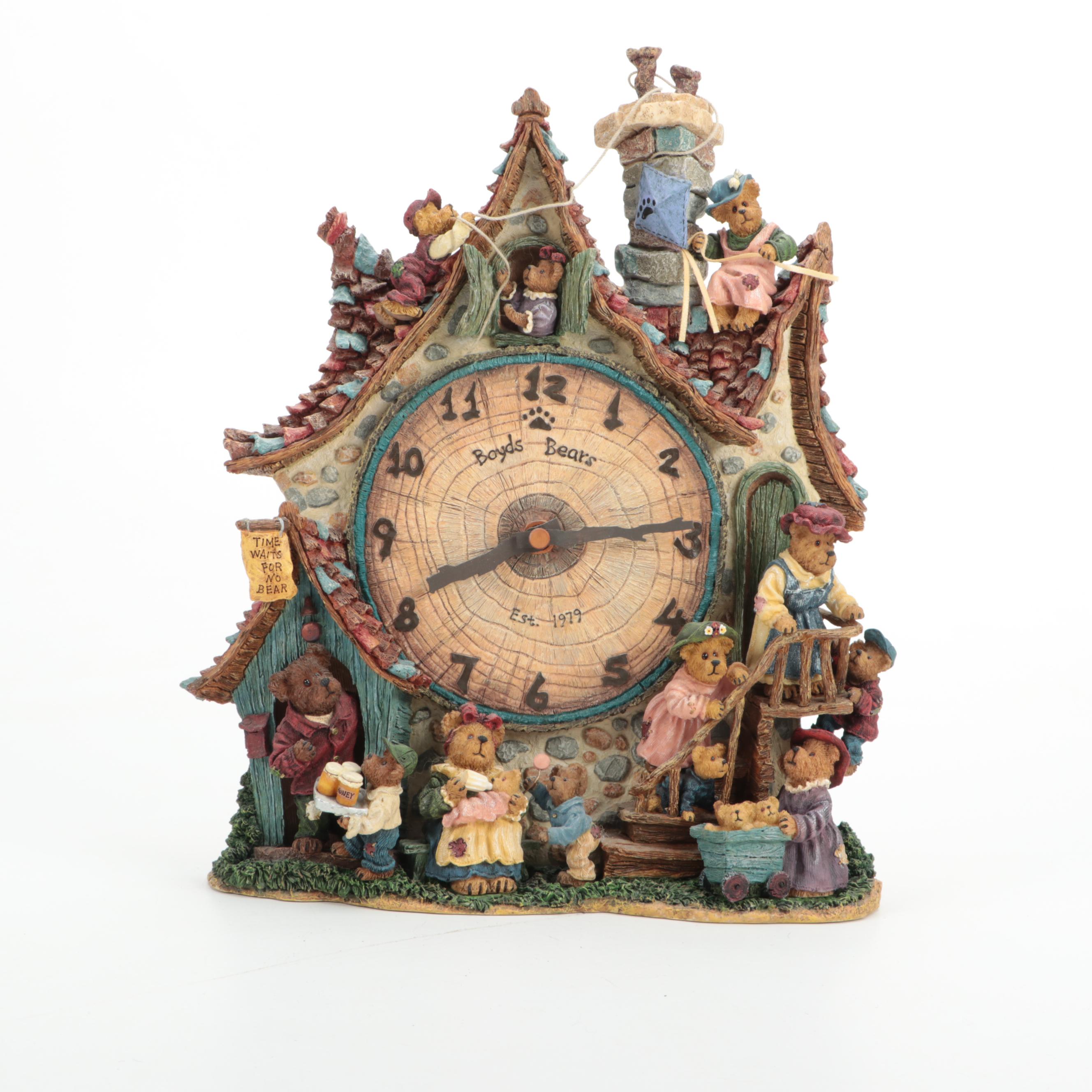 Danbury Mint Boyds Bear Collector Desk Clock EBTH