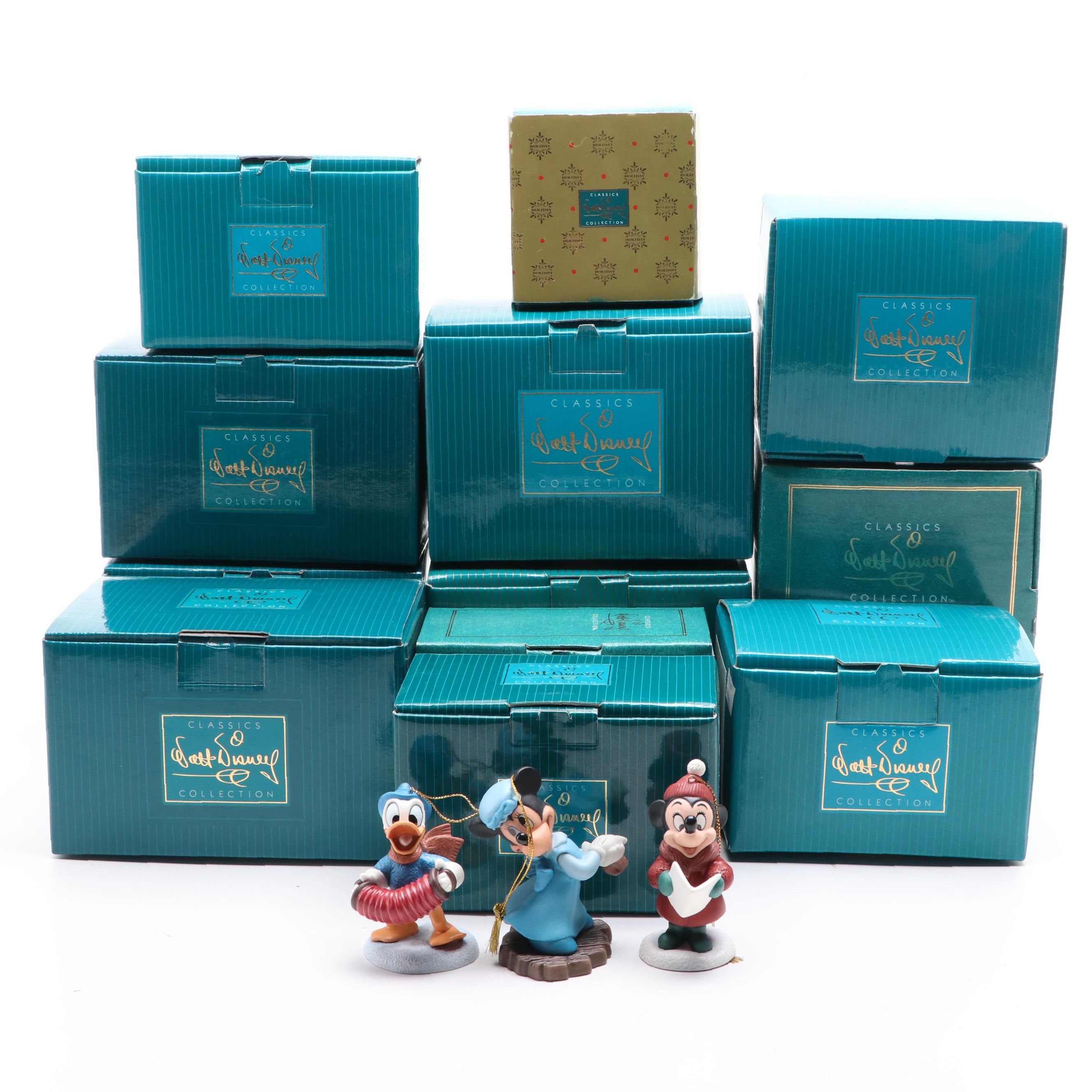 Walt Disney Classics Collection "Mickey' Christmas Carol" Porcelain Ornaments