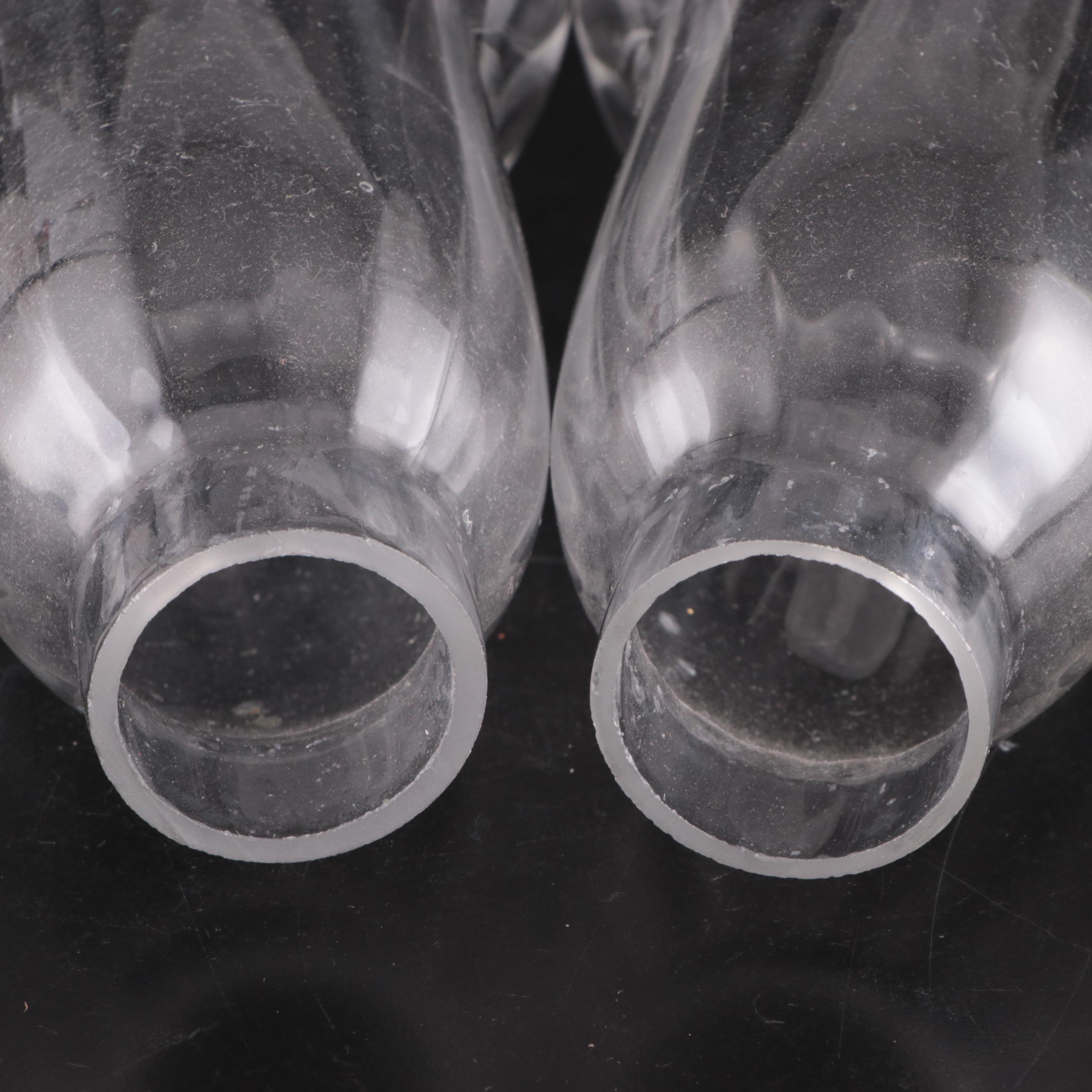 Pair of Neoclassical Style Candle Sconces with Hurricane Shades