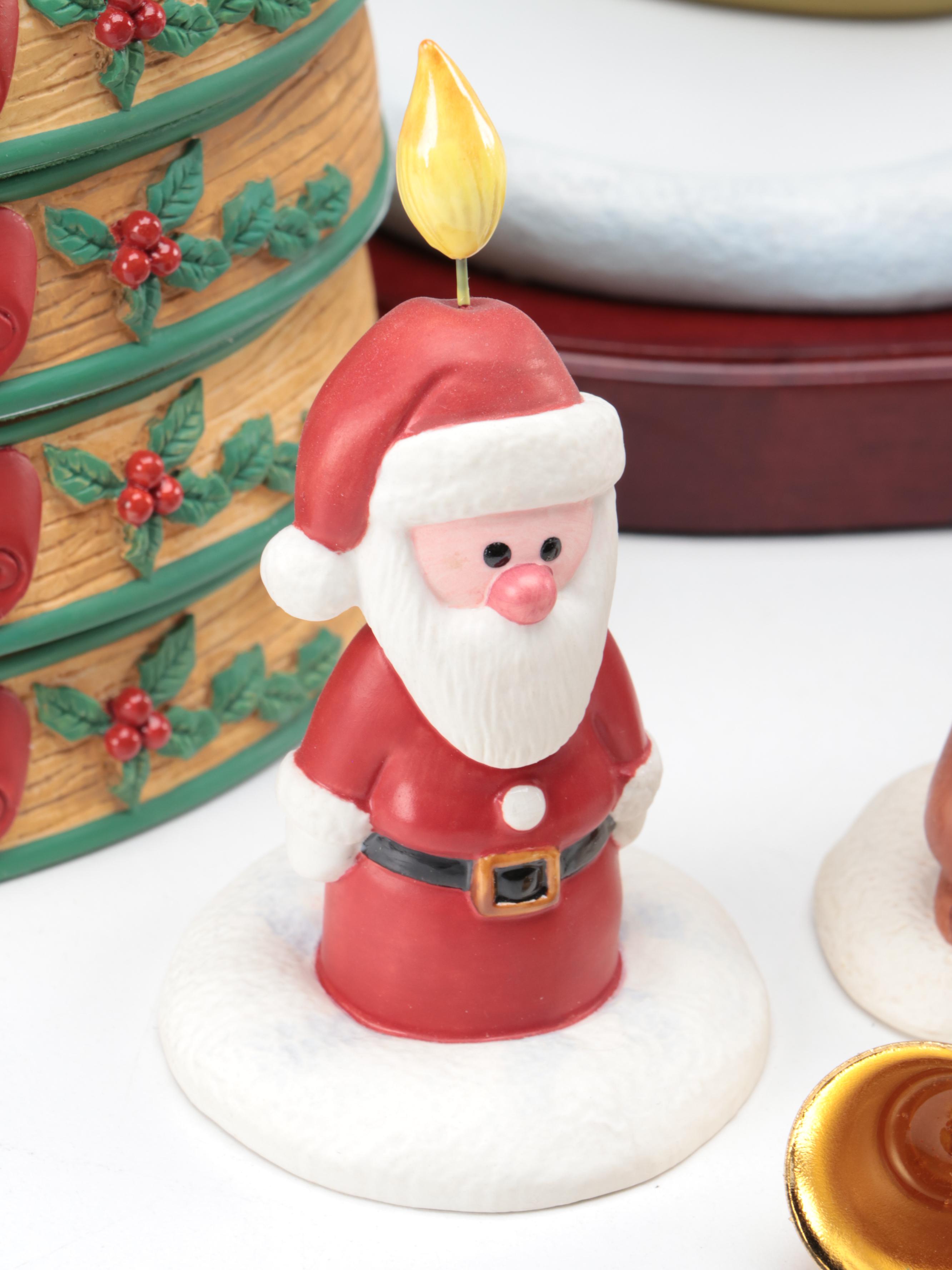 Walt Disney Classics Collection "Pluto's Christmas Tree" Porcelain Figurines