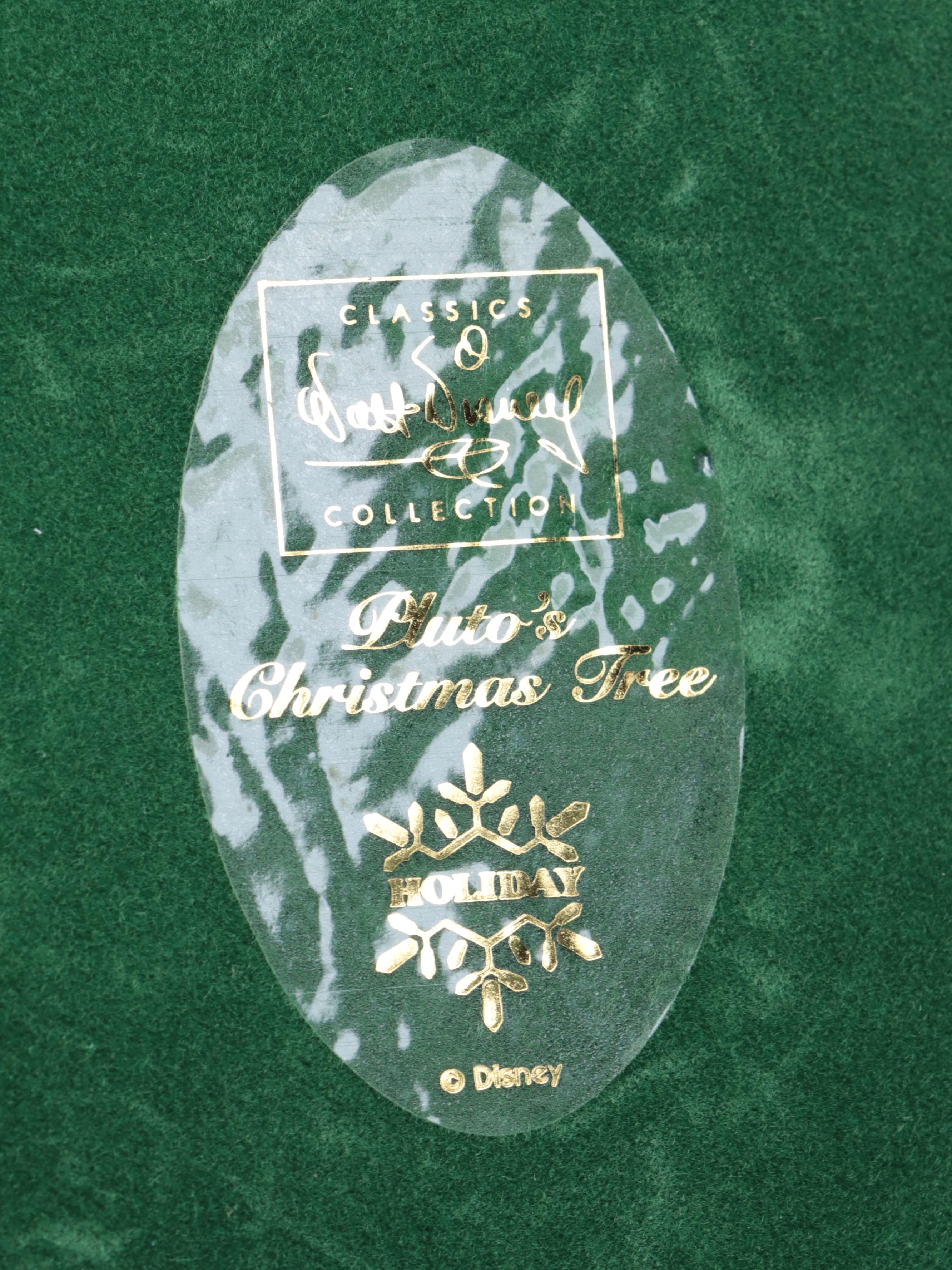 Walt Disney Classics Collection "Pluto's Christmas Tree" Porcelain Figurines