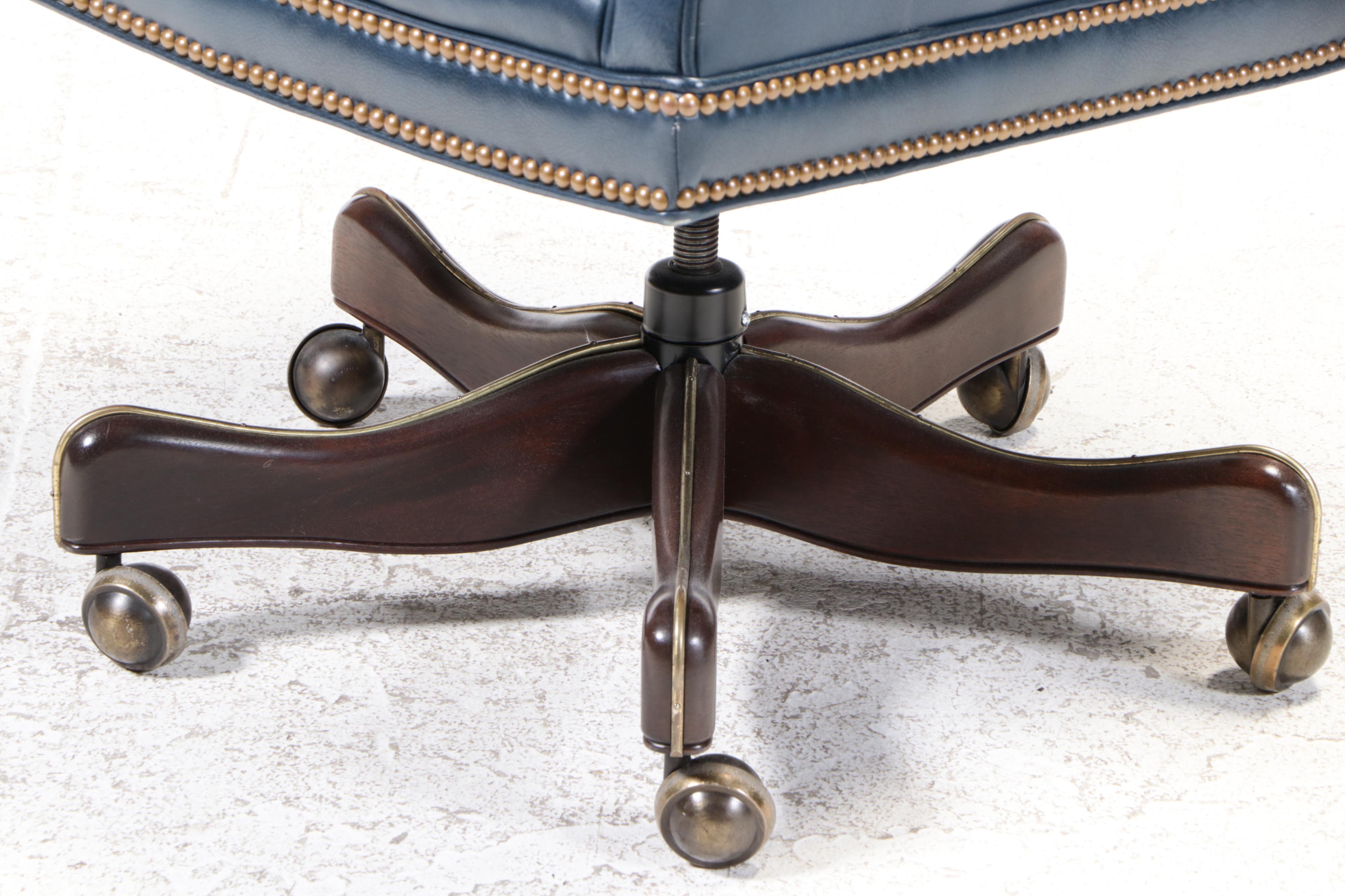 Charles Stewart Company Leather Executives Desk Chair