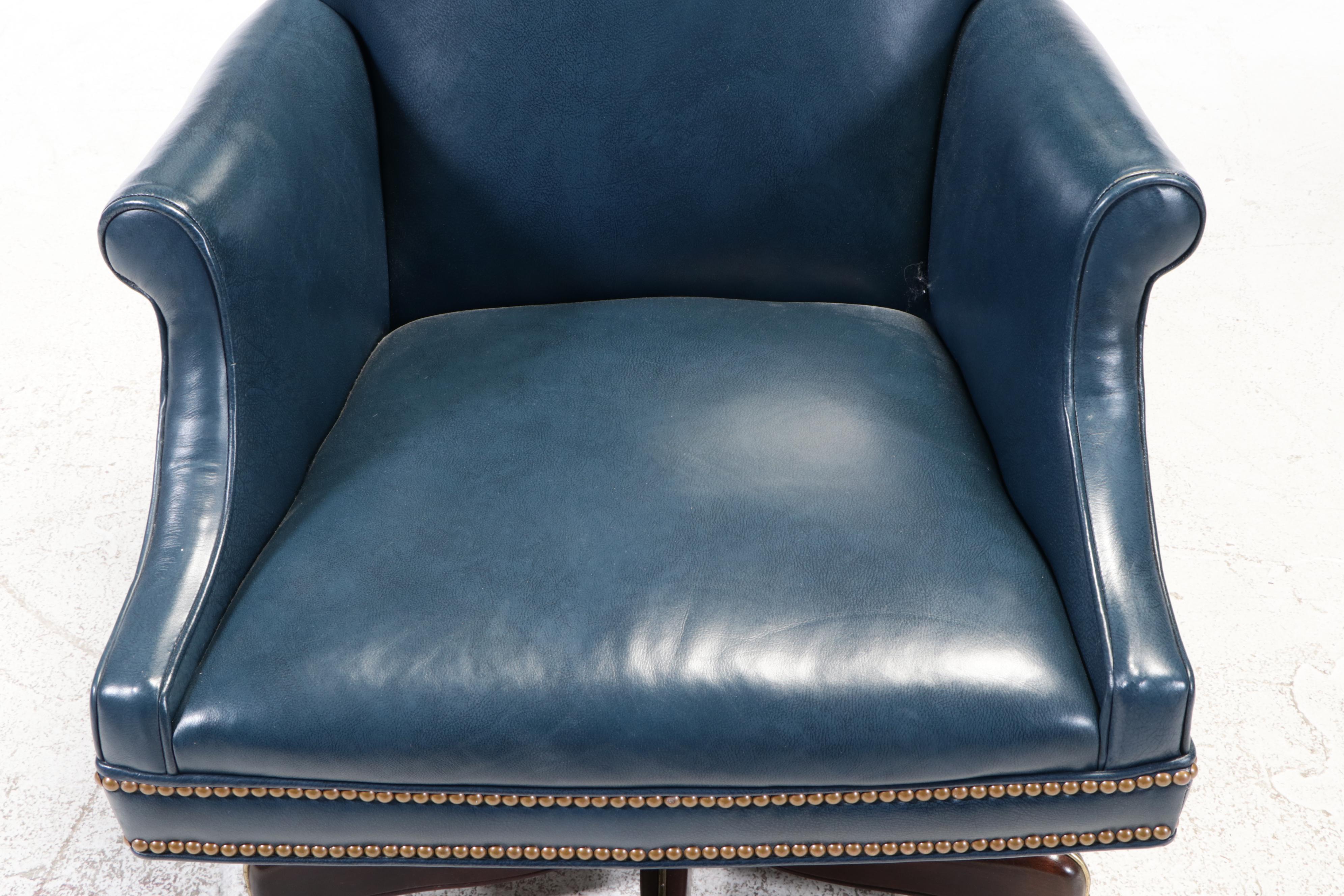 Charles Stewart Company Leather Executives Desk Chair