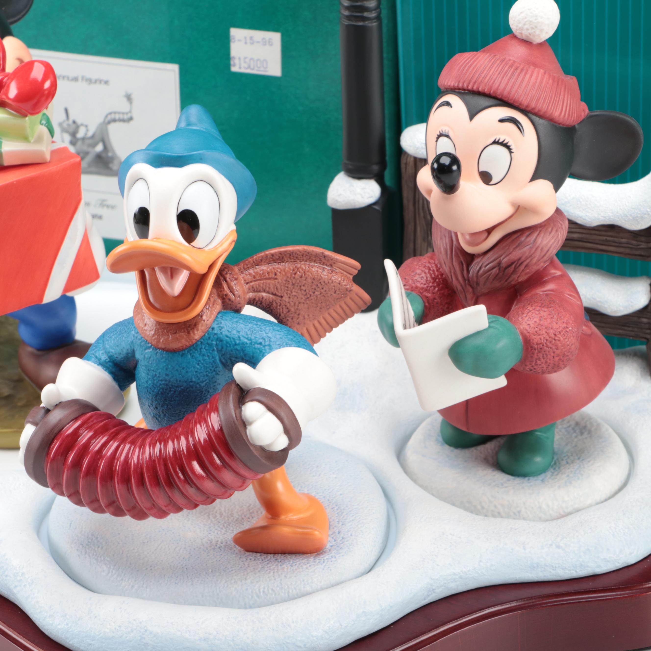 Walt Disney Classics Collection "Pluto's Christmas Tree" Porcelain Figurines