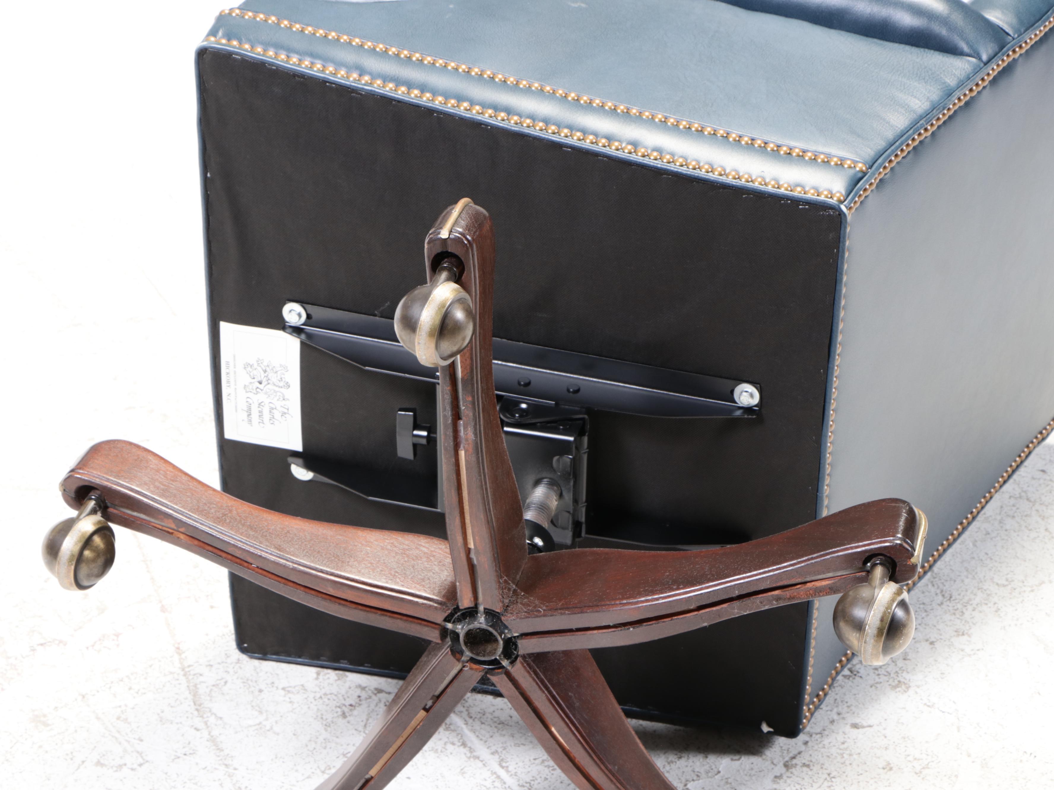 Charles Stewart Company Leather Executives Desk Chair