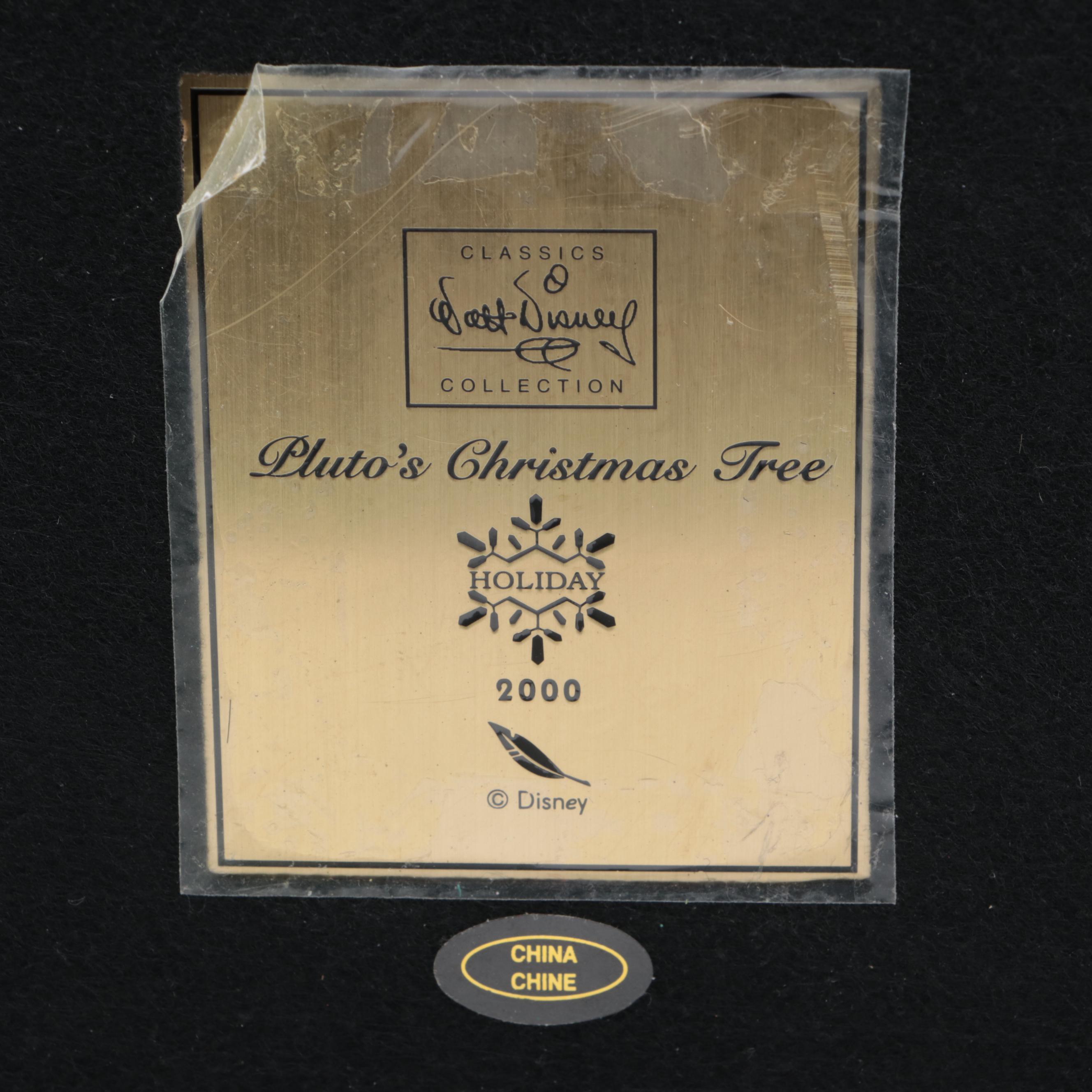 Walt Disney Classics Collection "Pluto's Christmas Tree" Porcelain Figurines