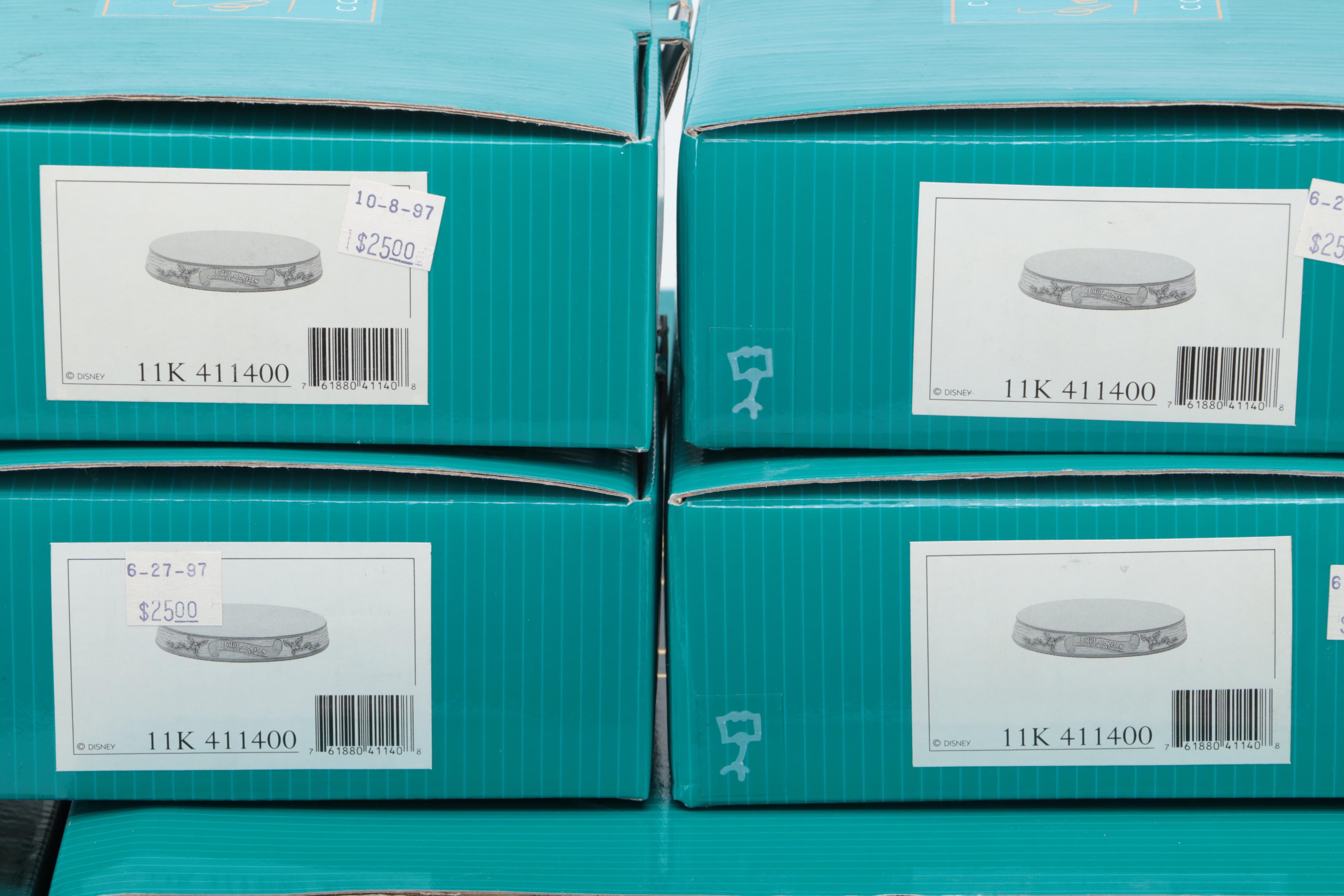 Walt Disney Classics Collection "Pluto's Christmas Tree" Porcelain Figurines