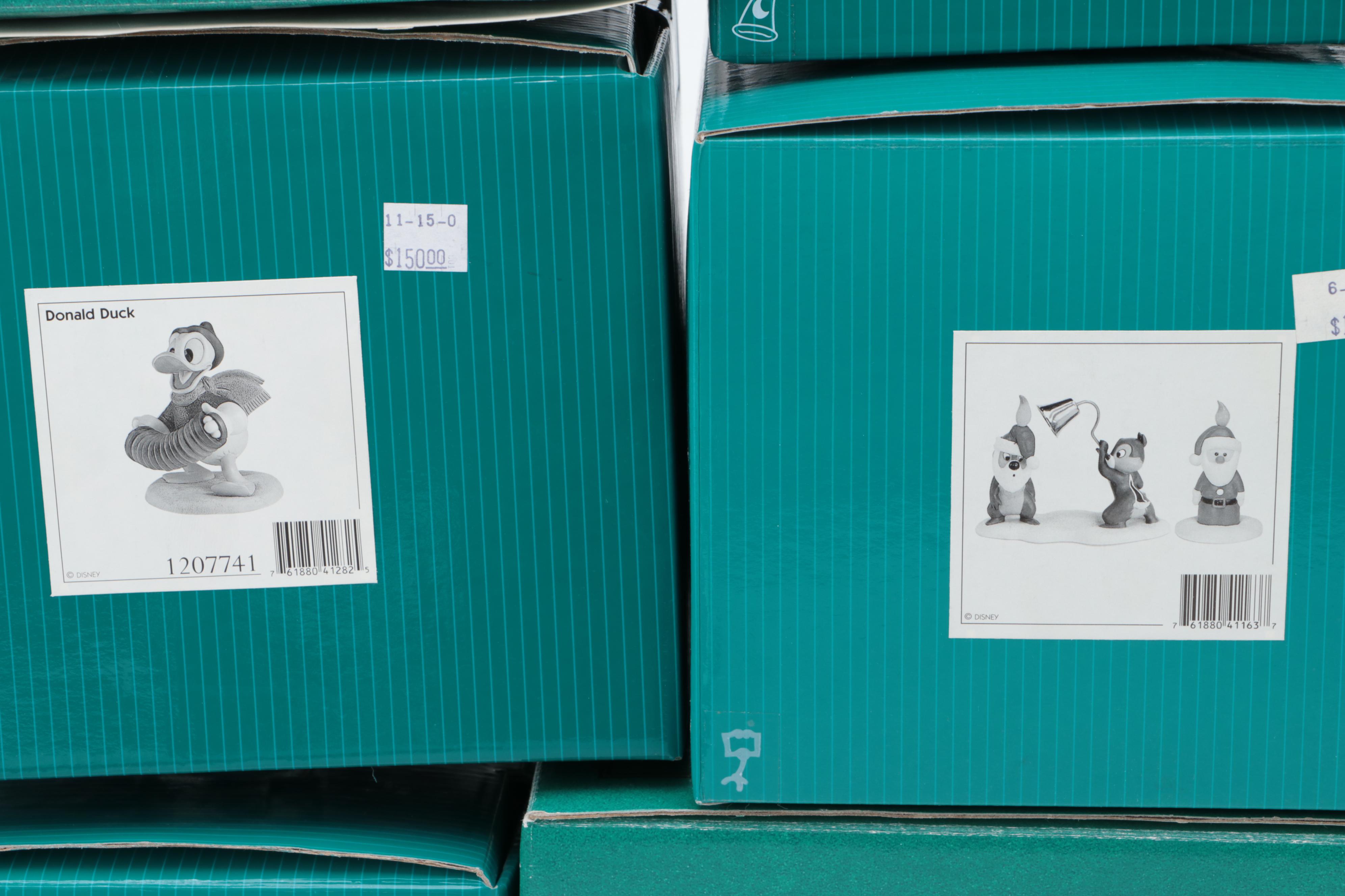 Walt Disney Classics Collection "Pluto's Christmas Tree" Porcelain Figurines