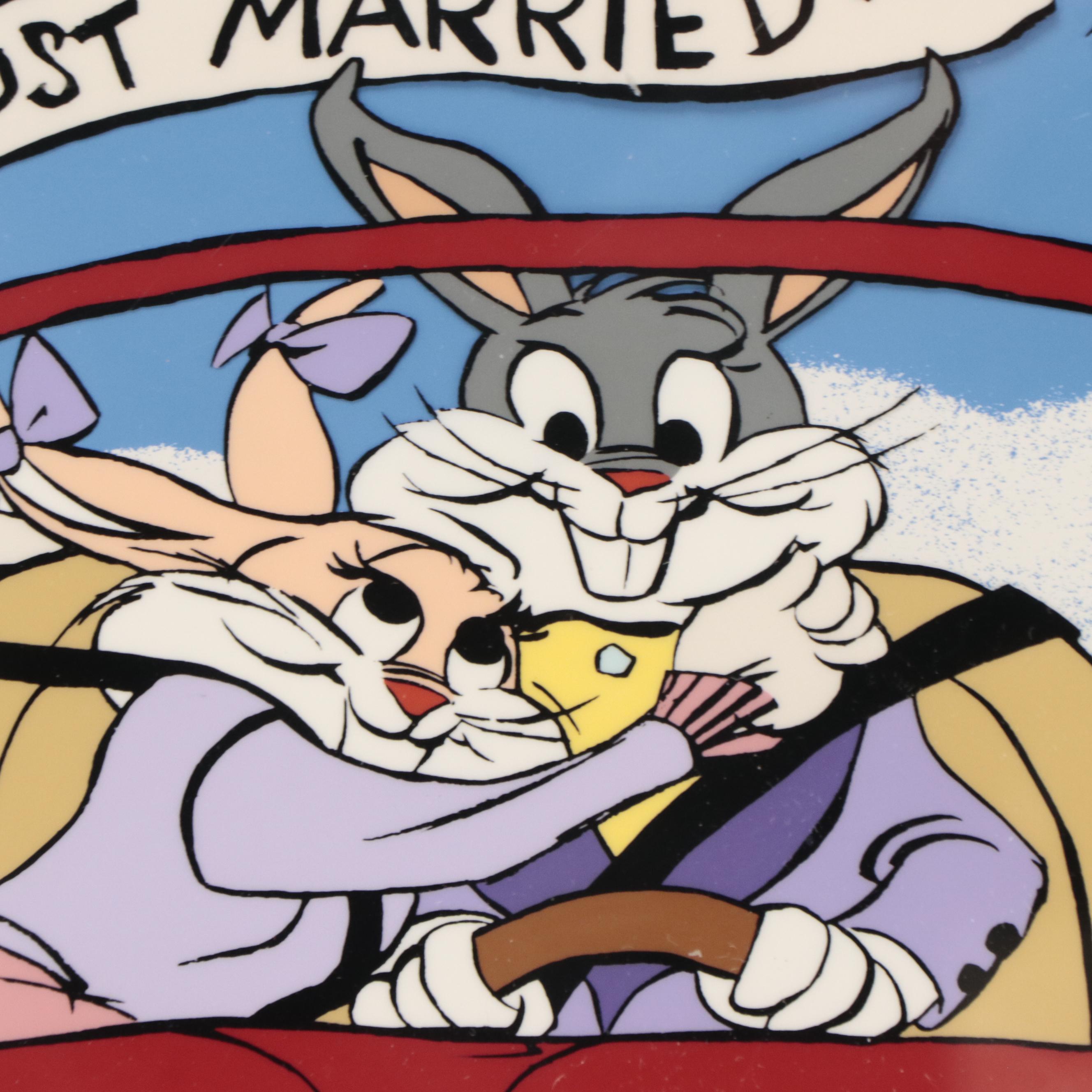 Warner Bros. Chuck Jones Bugs Bunny and Babs Hand-Painted Sericel "Just Married"