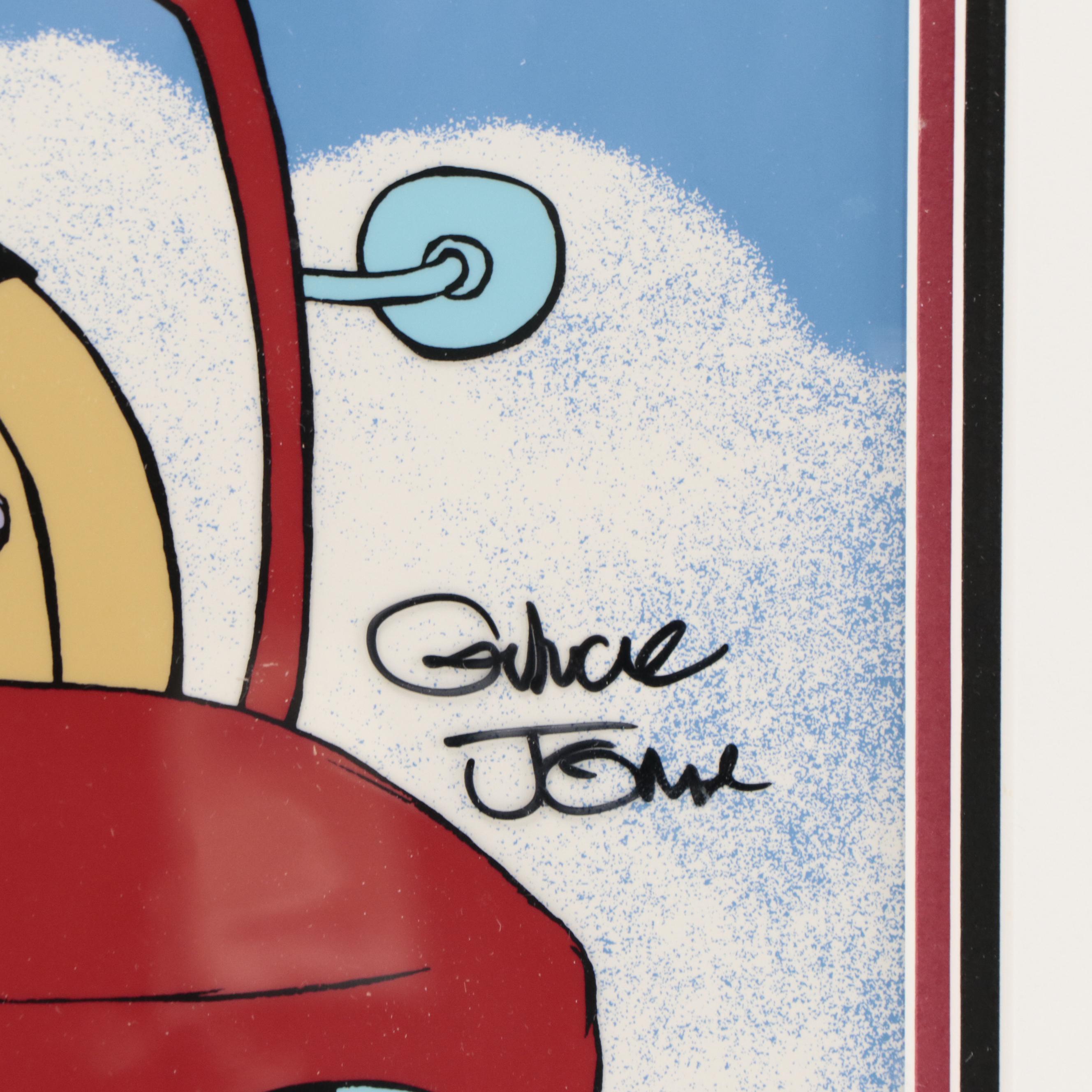 Warner Bros. Chuck Jones Bugs Bunny and Babs Hand-Painted Sericel "Just Married"