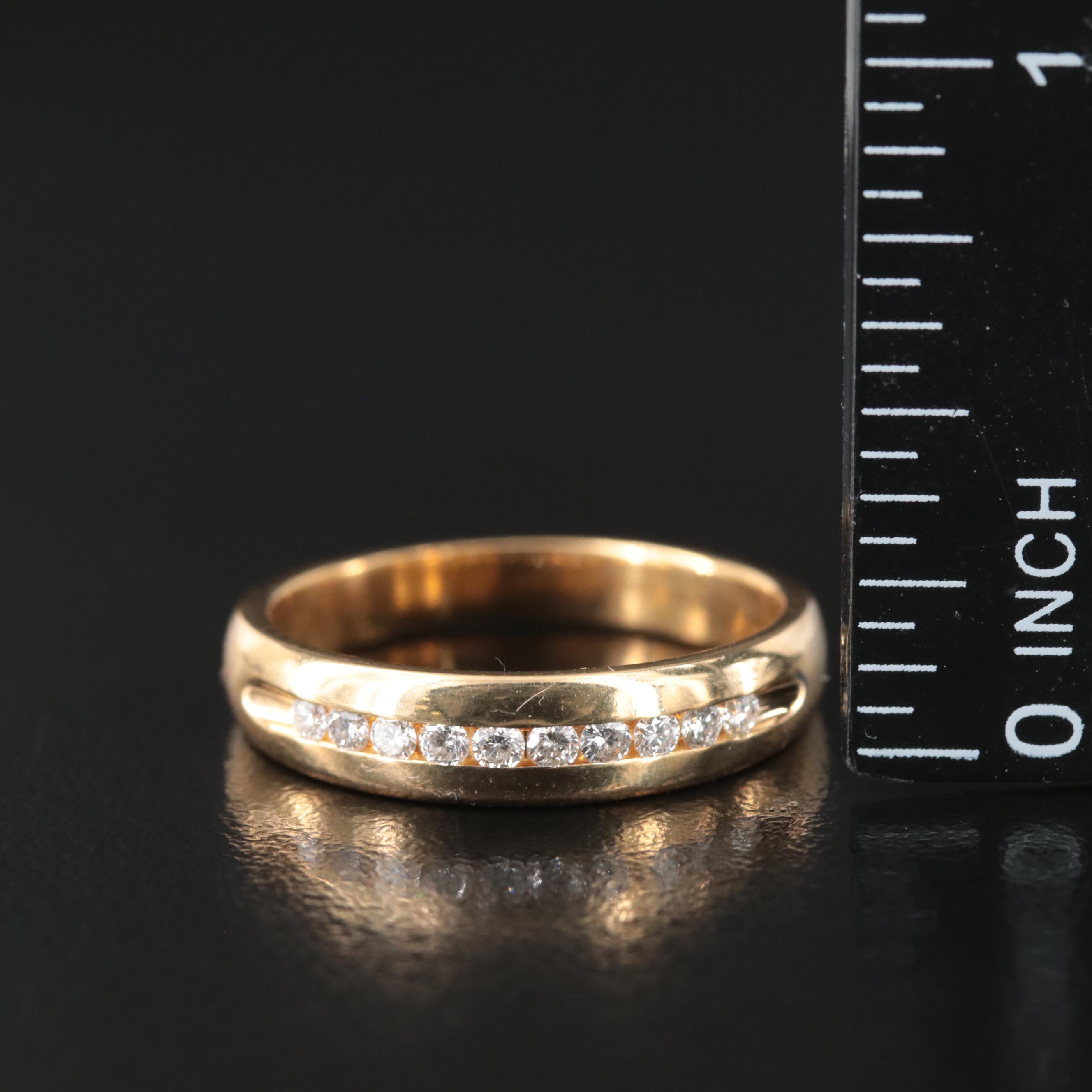 14K 0.25 CT Diamond Band
