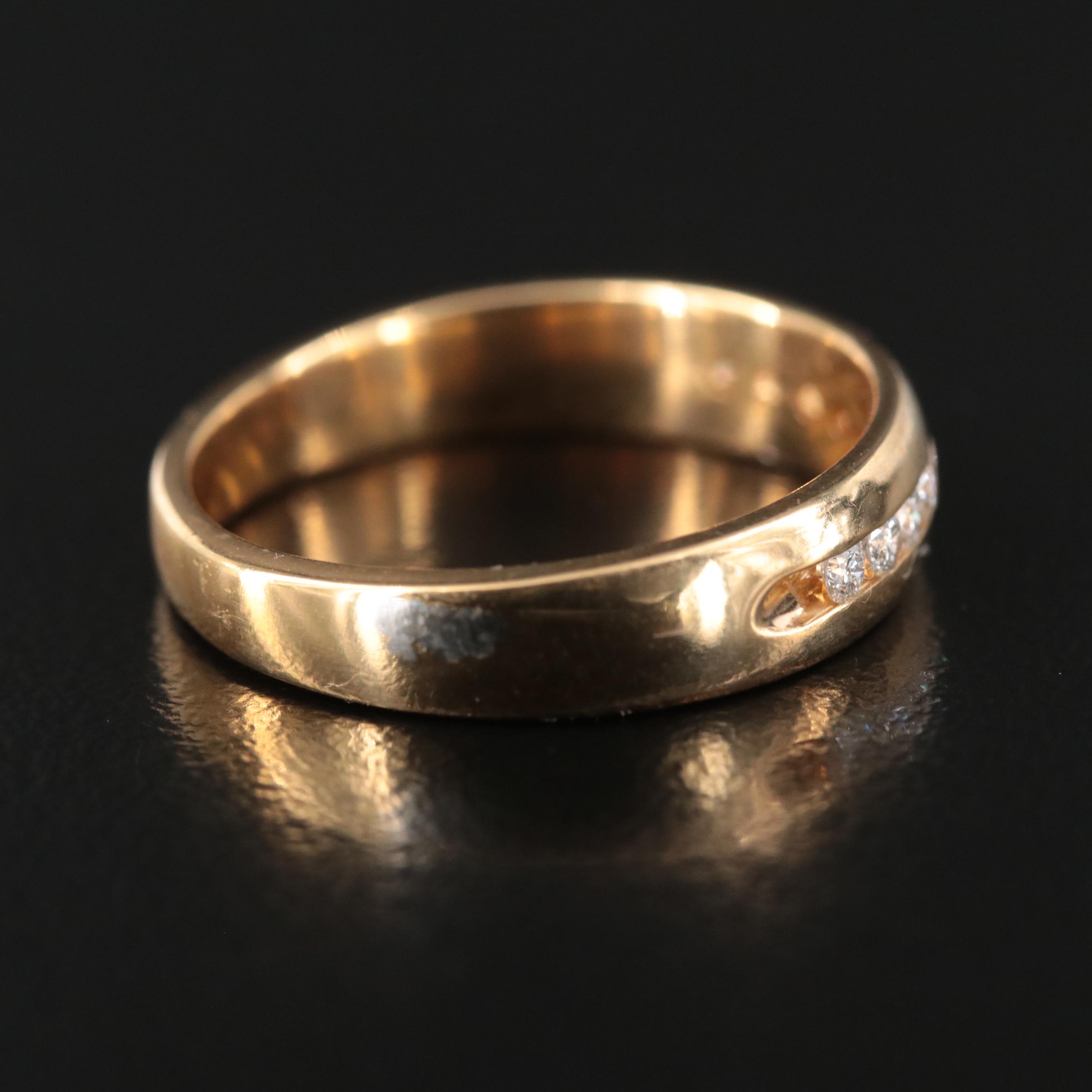 14K 0.25 CT Diamond Band