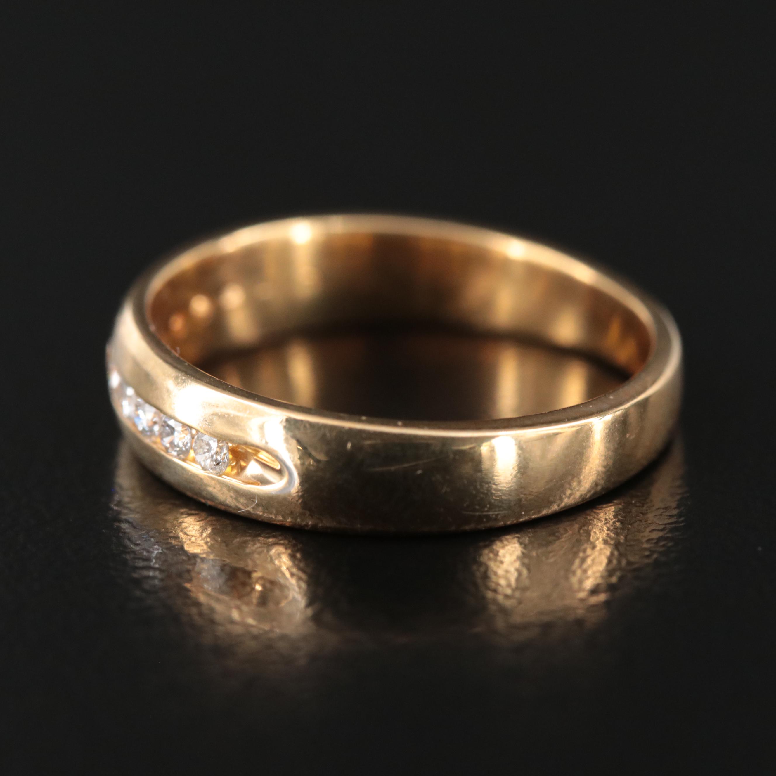 14K 0.25 CT Diamond Band