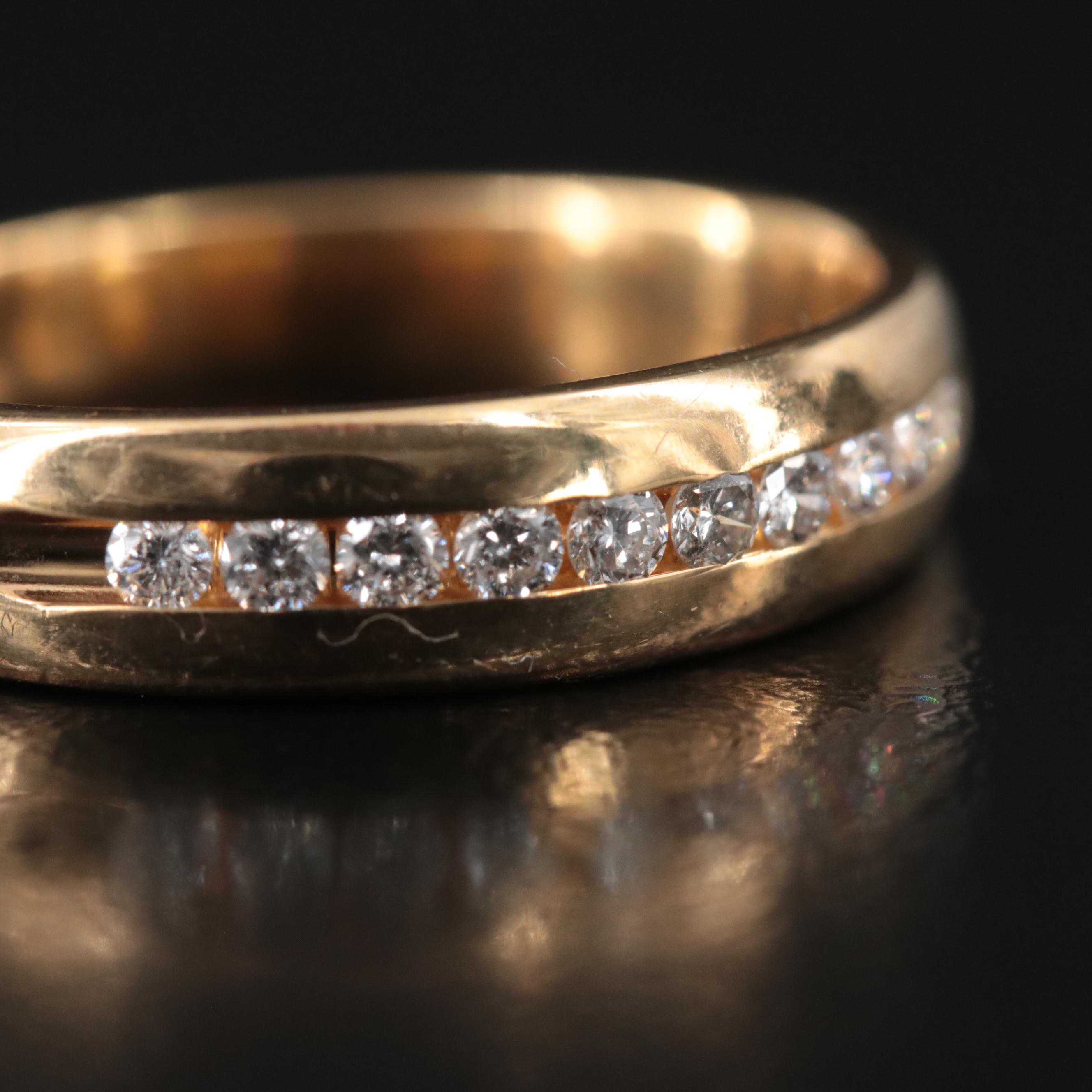 14K 0.25 CT Diamond Band