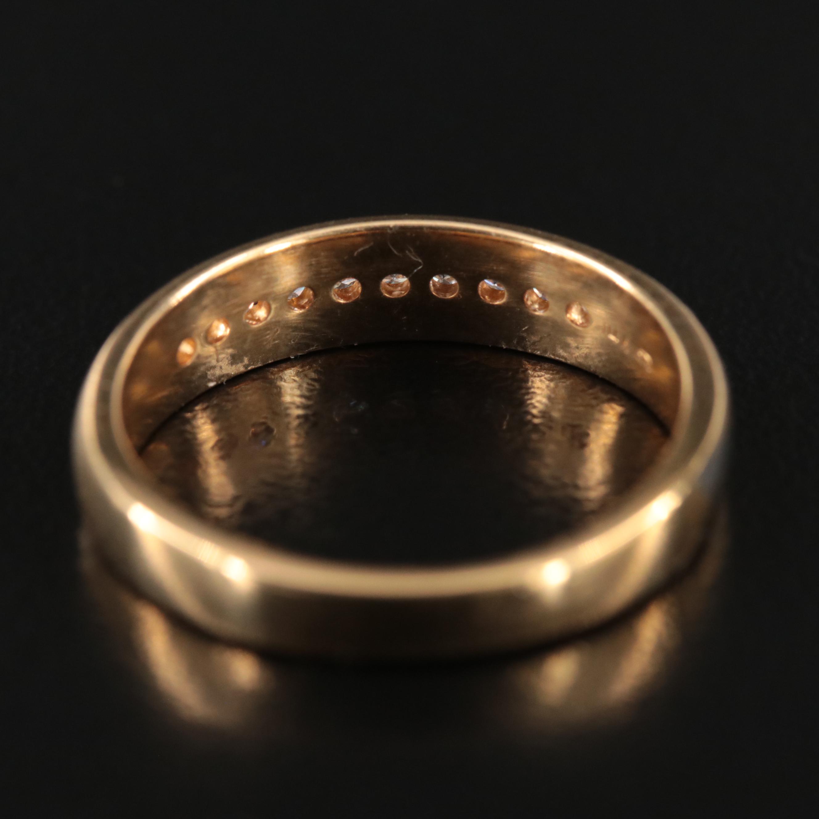 14K 0.25 CT Diamond Band