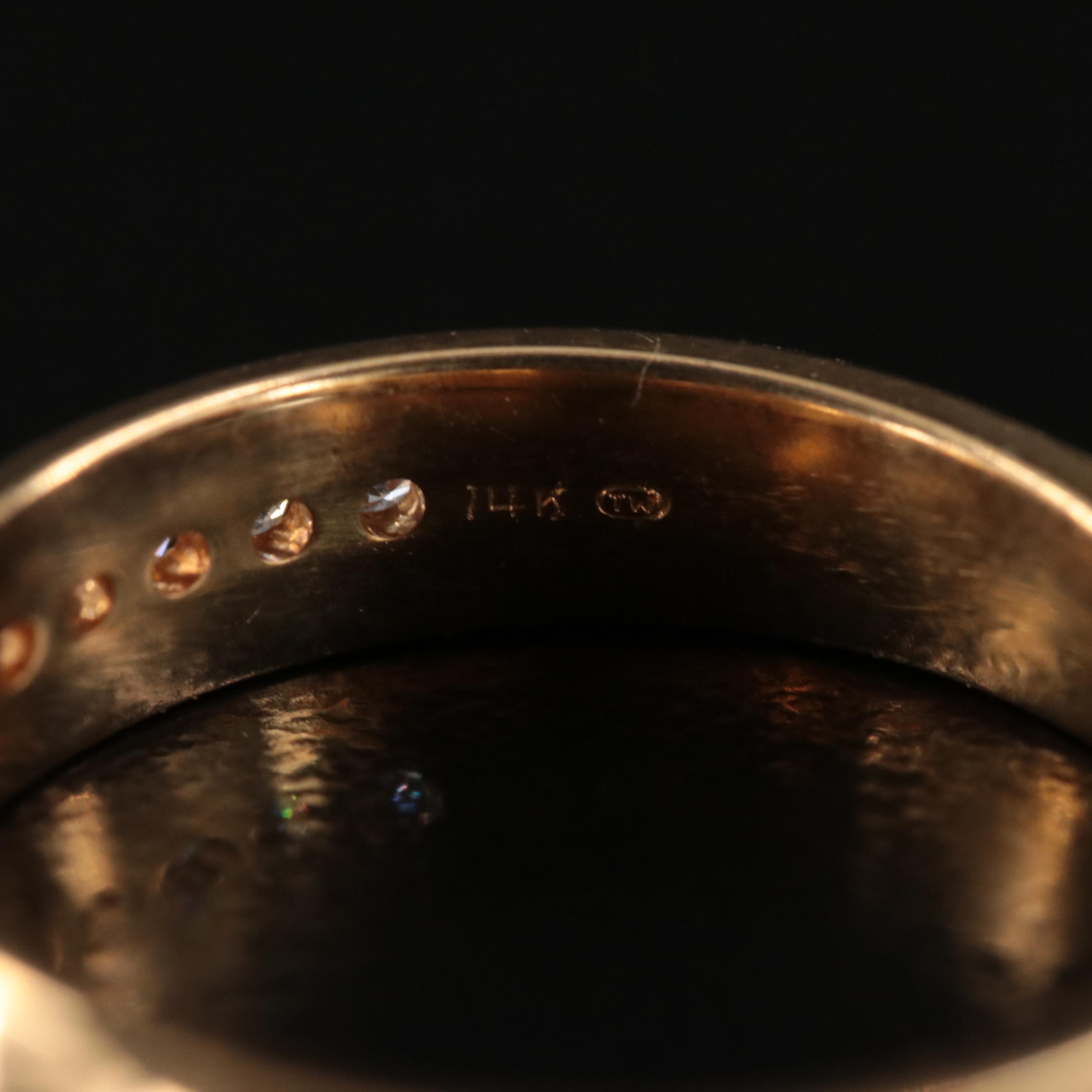 14K 0.25 CT Diamond Band