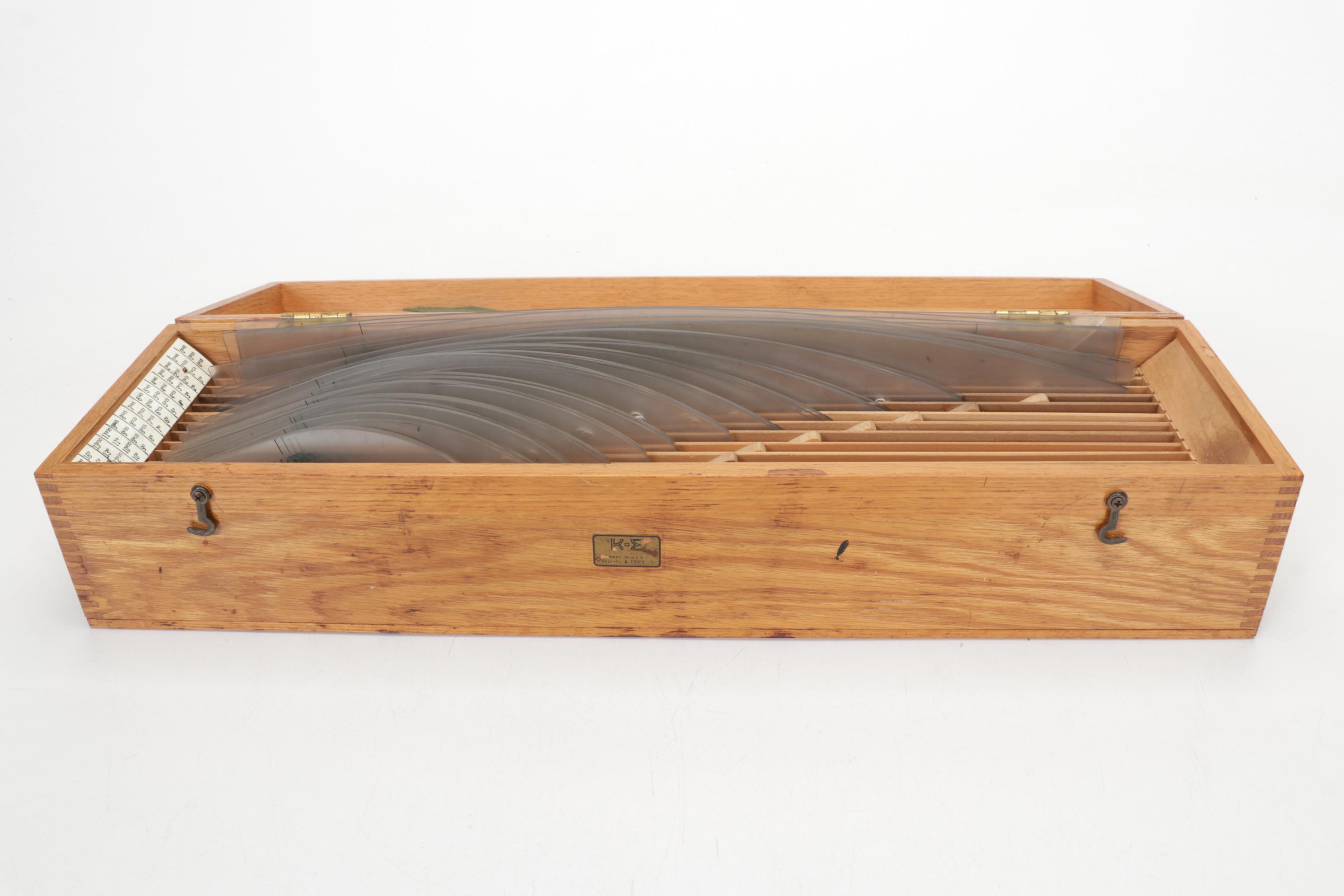 Keuffel and Esser Leroy II Draftsman Lettering and Arc Stencil Set