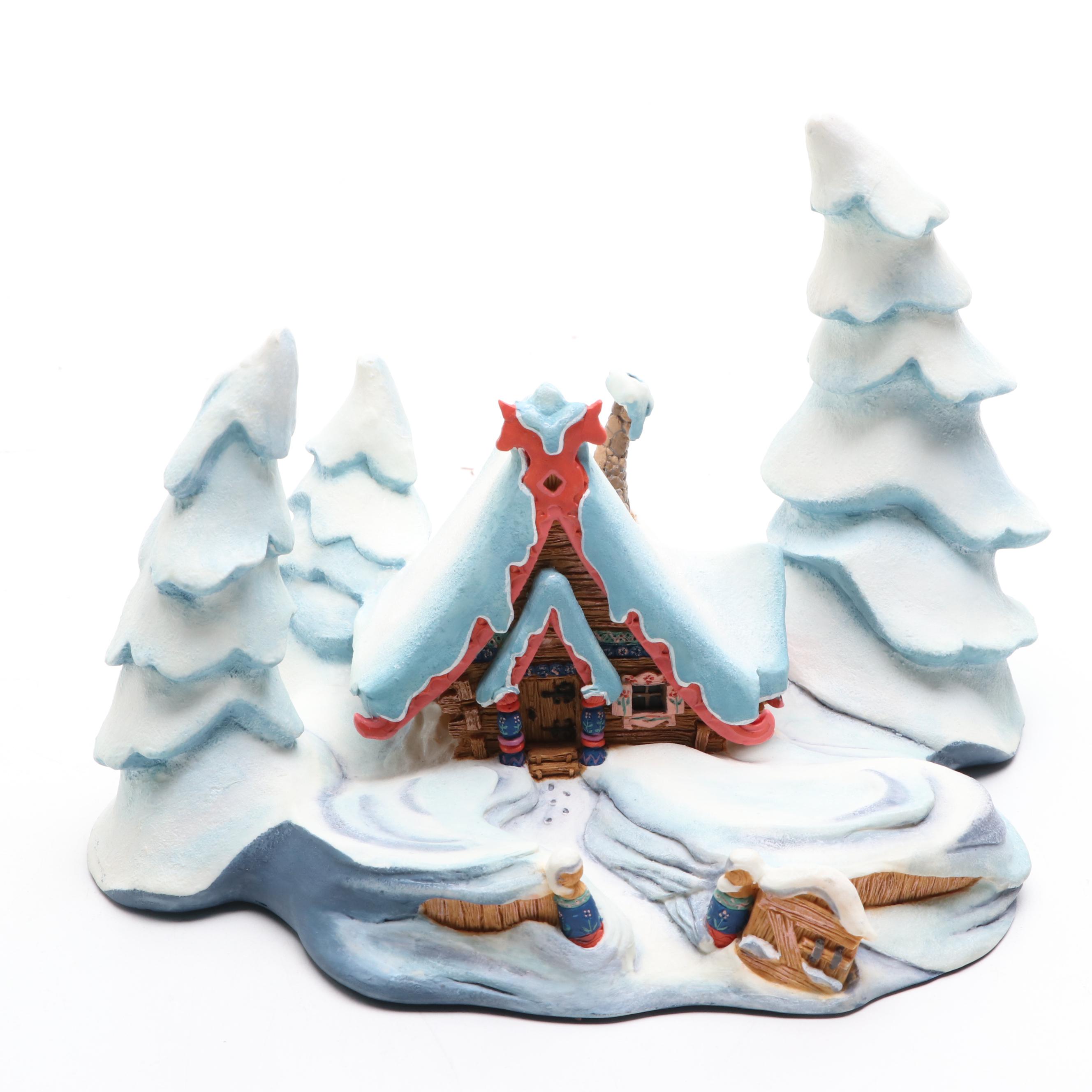 Walt Disney Classic Collection "Nestled In The Snow" Resin Figurine and Ornament