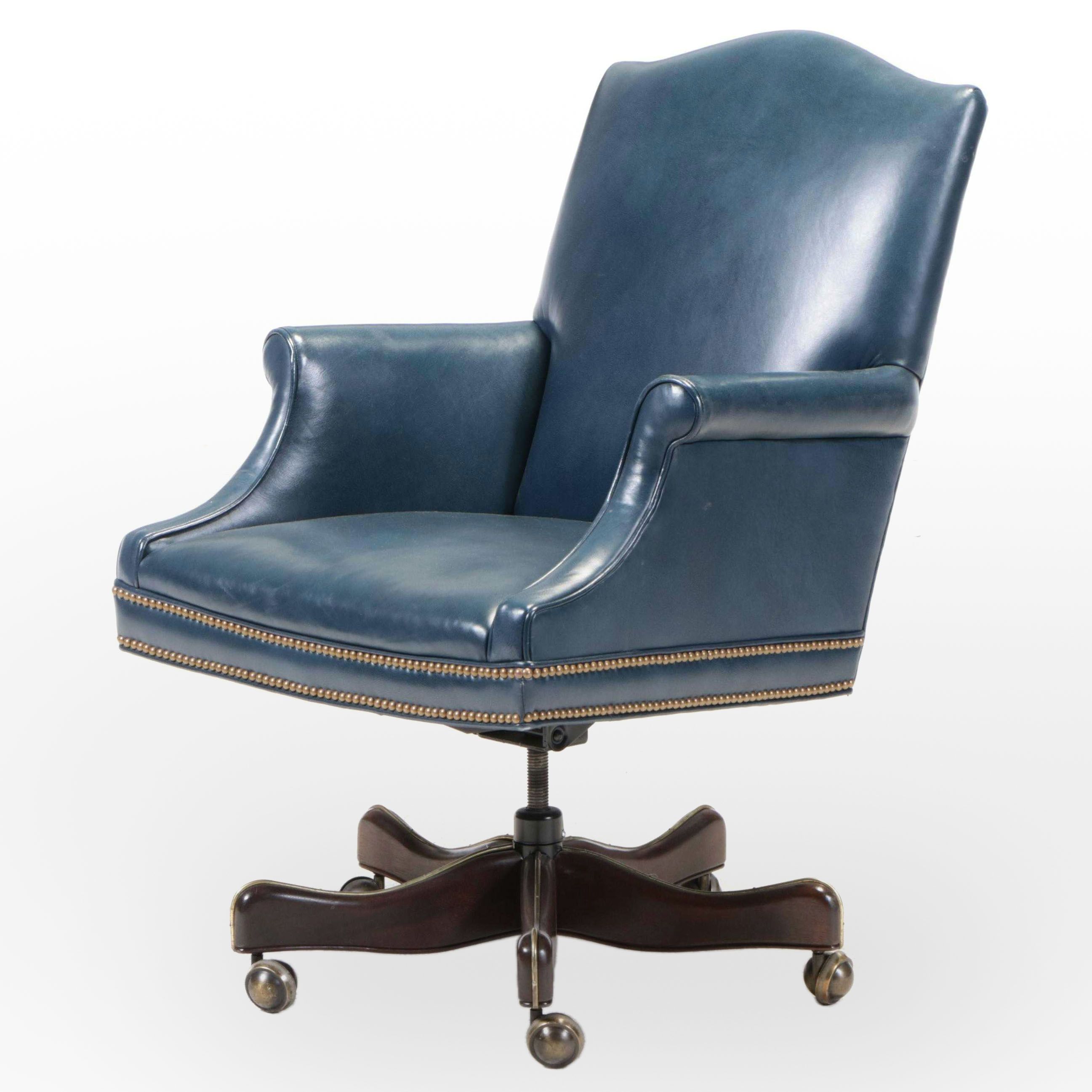 Charles Stewart Company Leather Executives Desk Chair