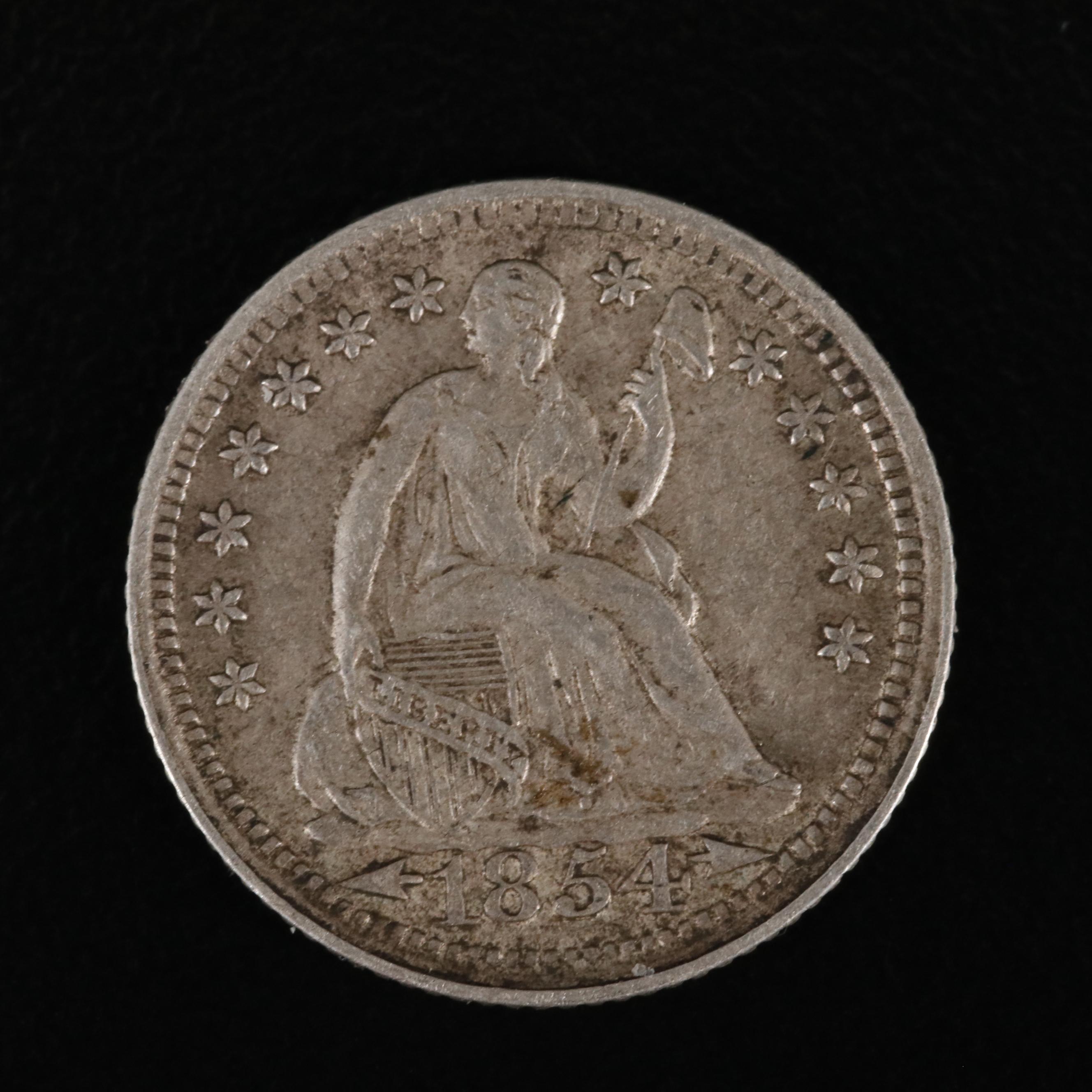 1854 Seated Liberty Silver Half Dime