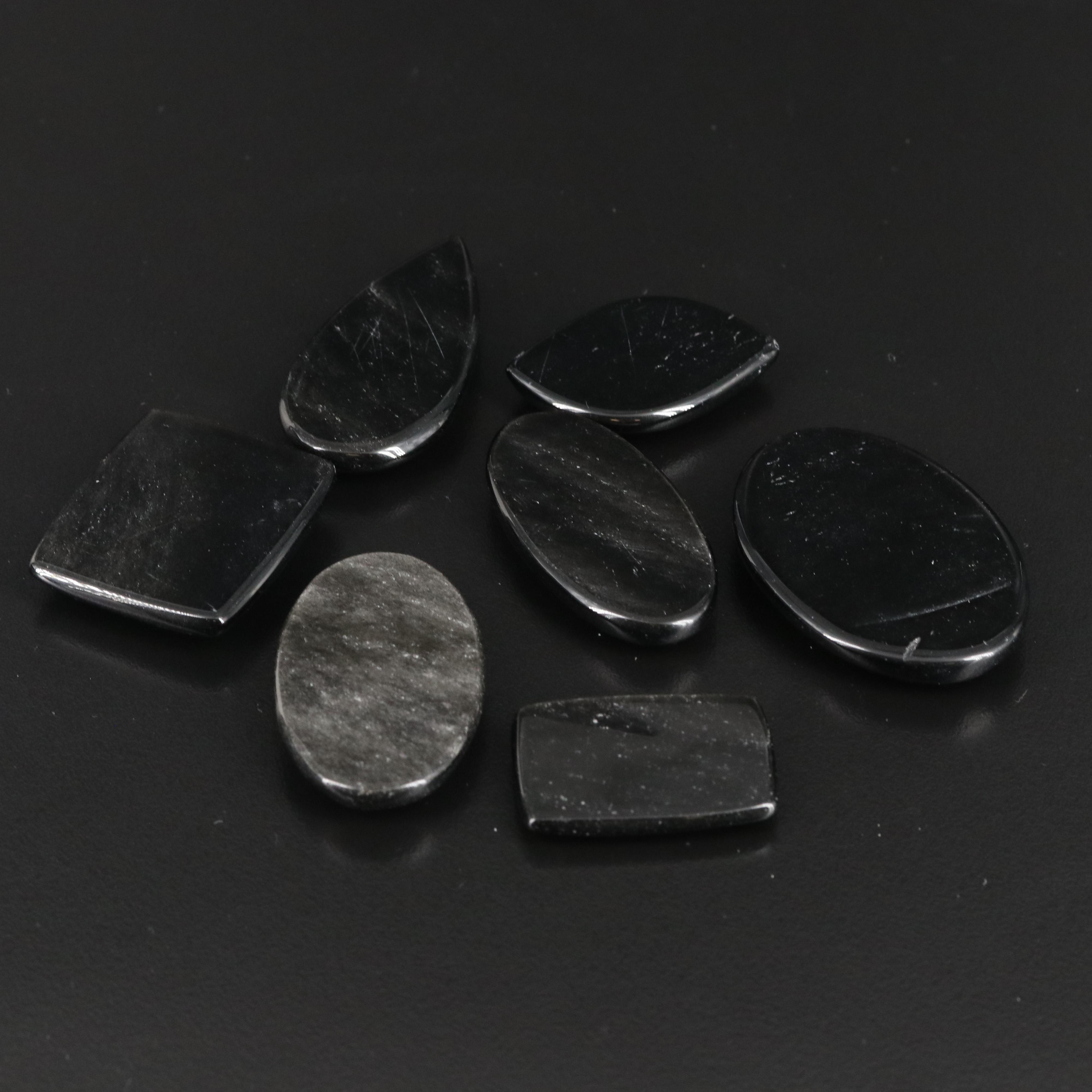 Loose Mixed Obsidian Cabochons