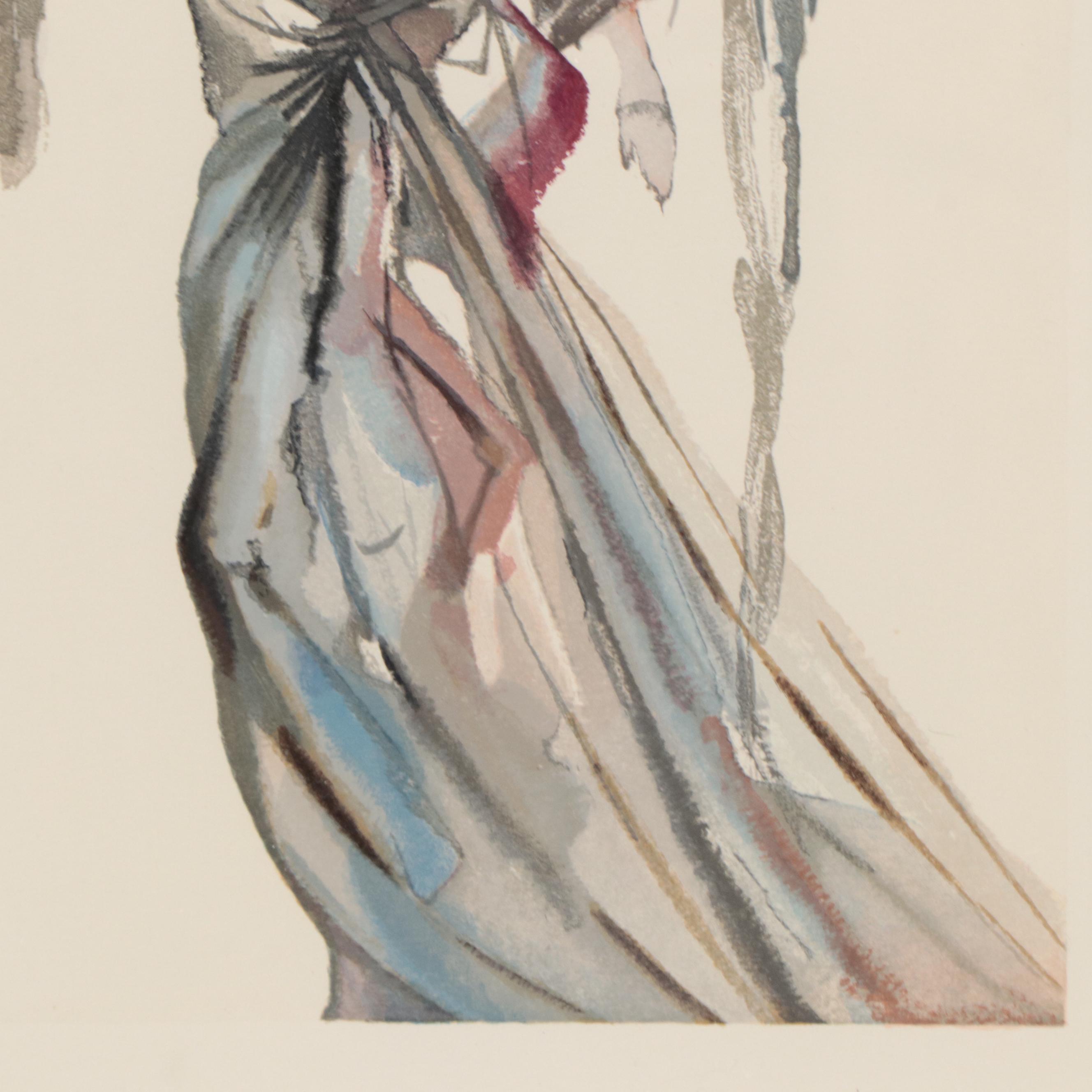 Salvador Dalí Wood Engraving "L’ange du soleil"