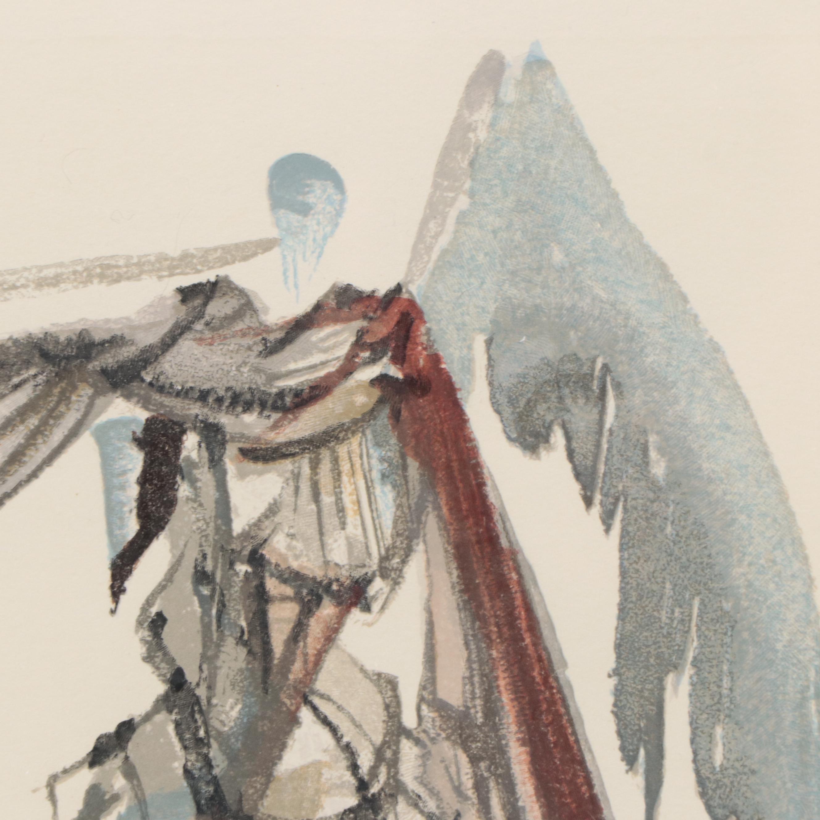 Salvador Dalí Wood Engraving "L’ange du soleil"