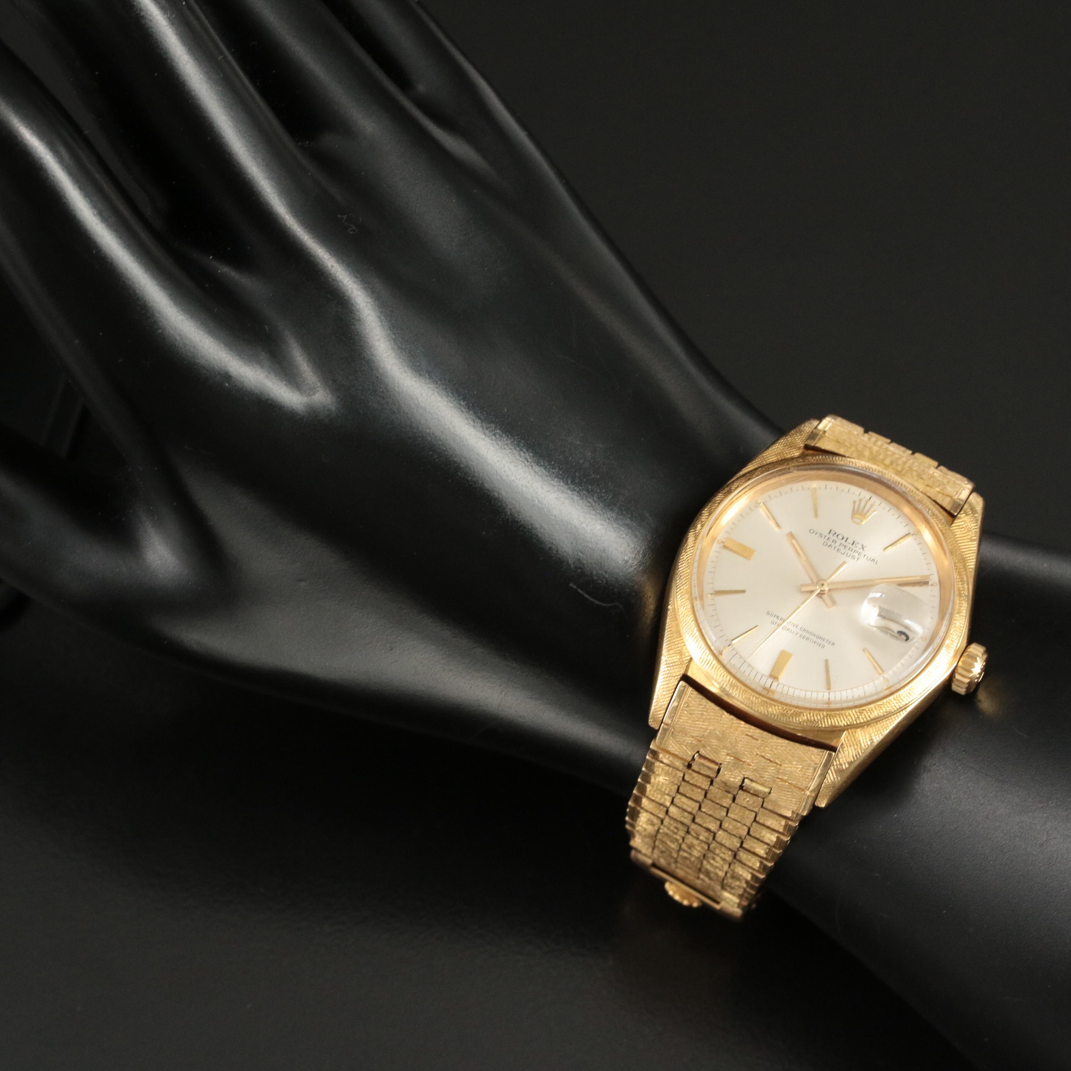 1960 Rolex 18K Oyster Perpetual Datejust Watch