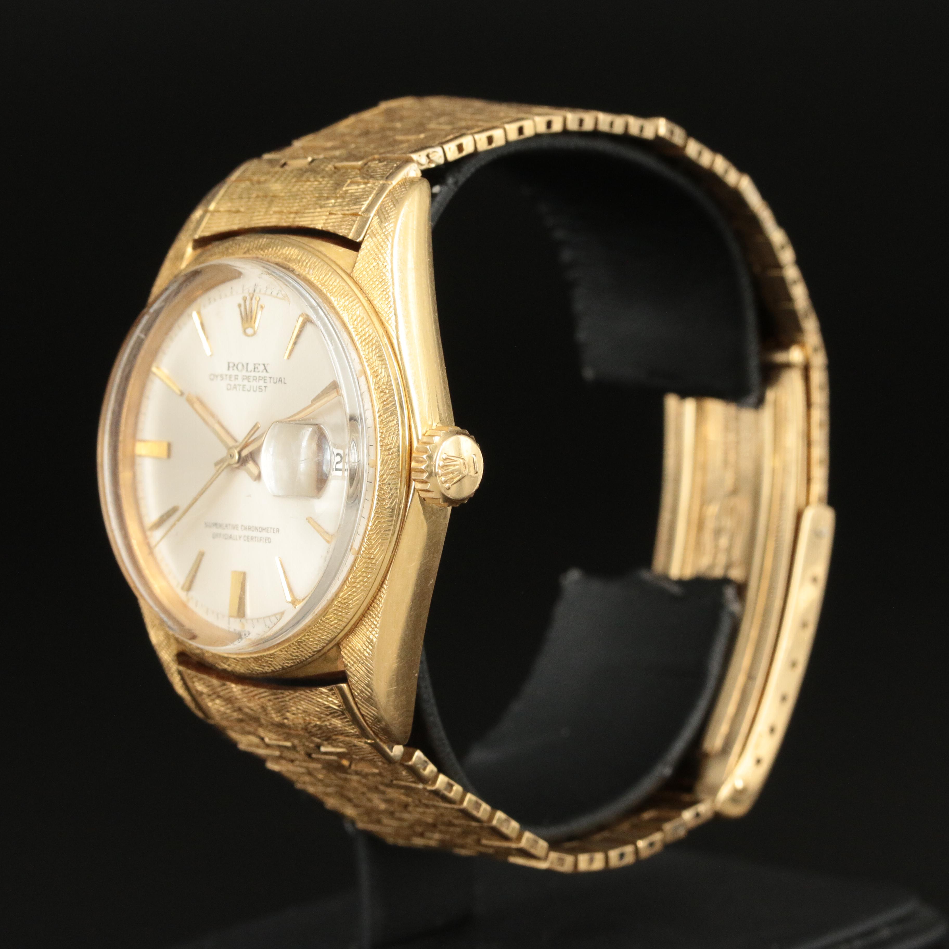1960 Rolex 18K Oyster Perpetual Datejust Watch
