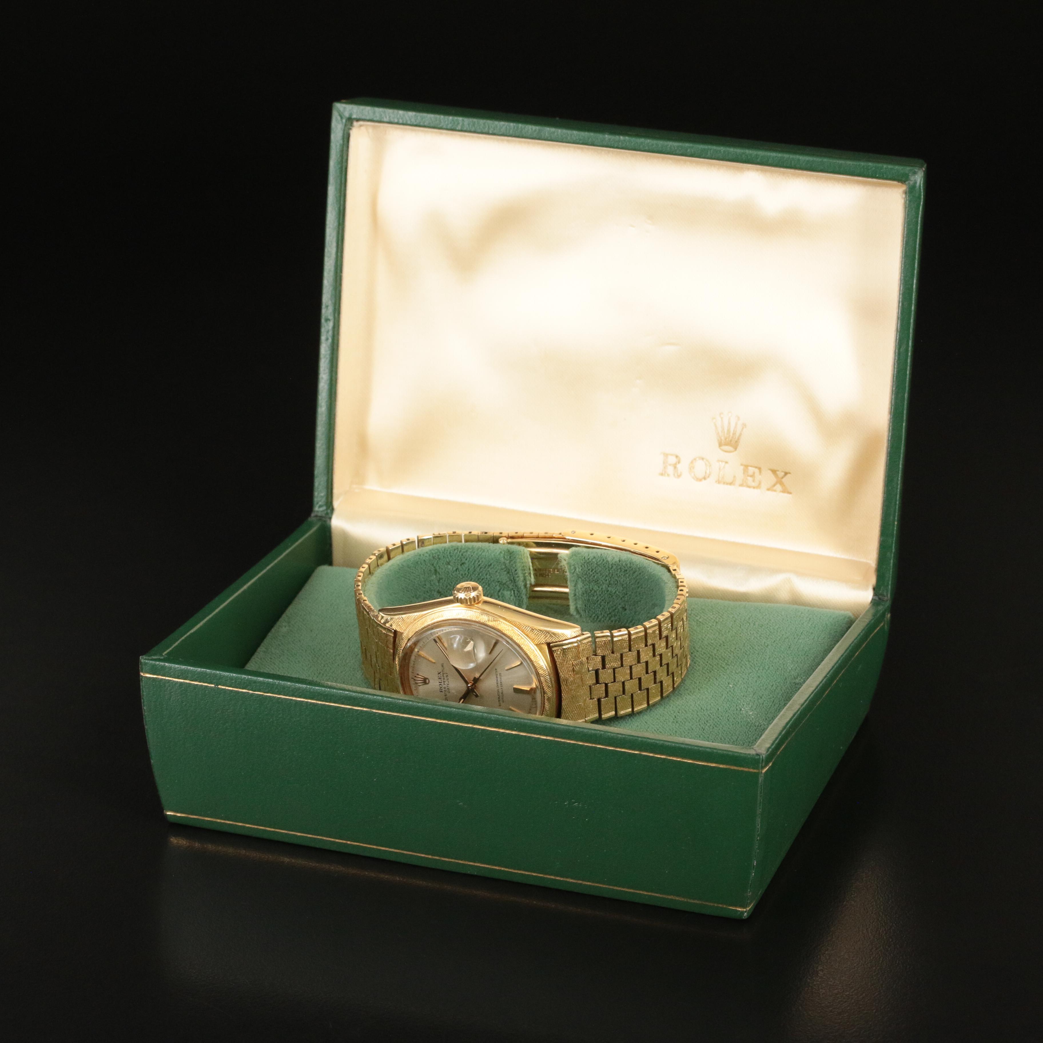 1960 Rolex 18K Oyster Perpetual Datejust Watch