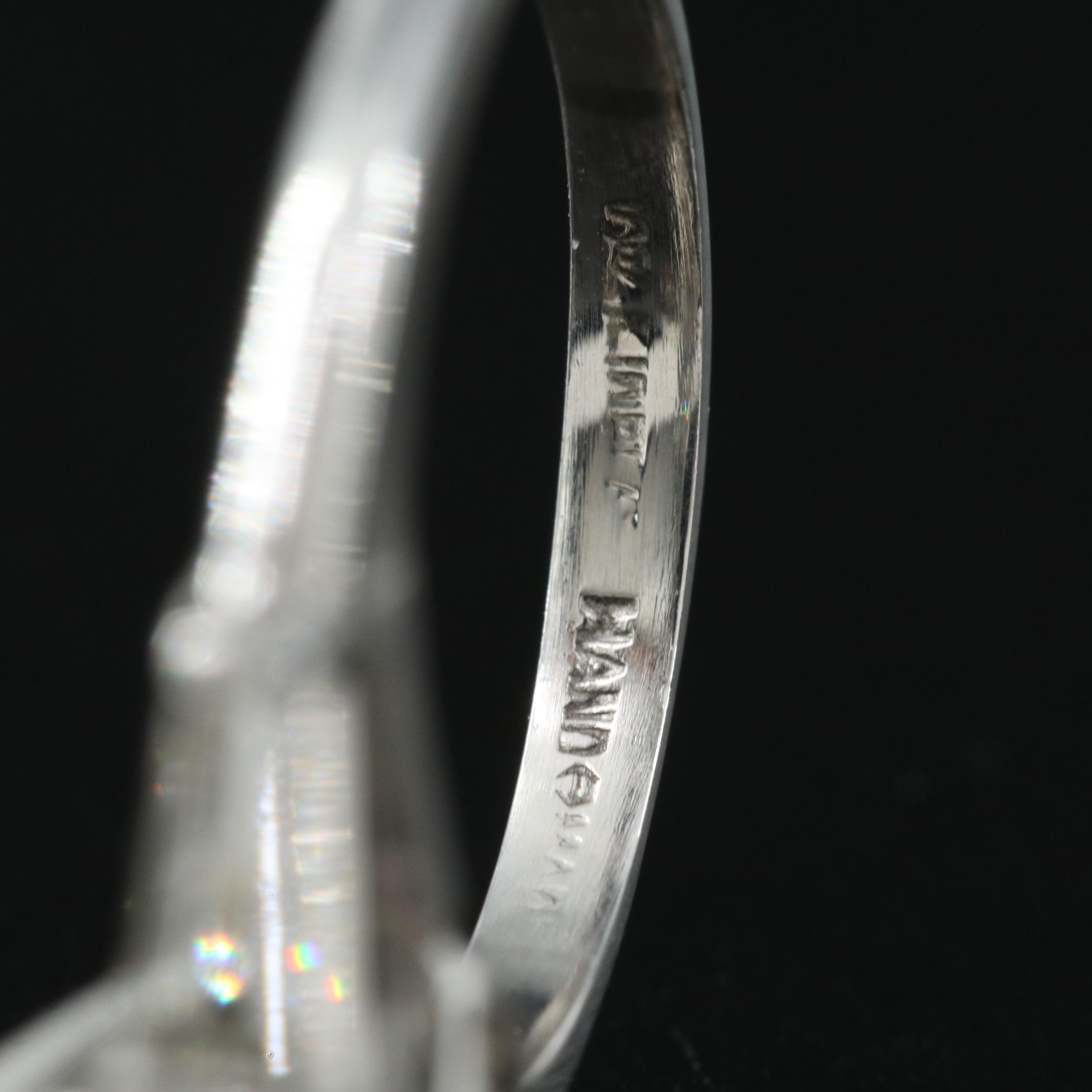 Platinum 3.43 CTW Diamond Ring with Fancy Pink Center