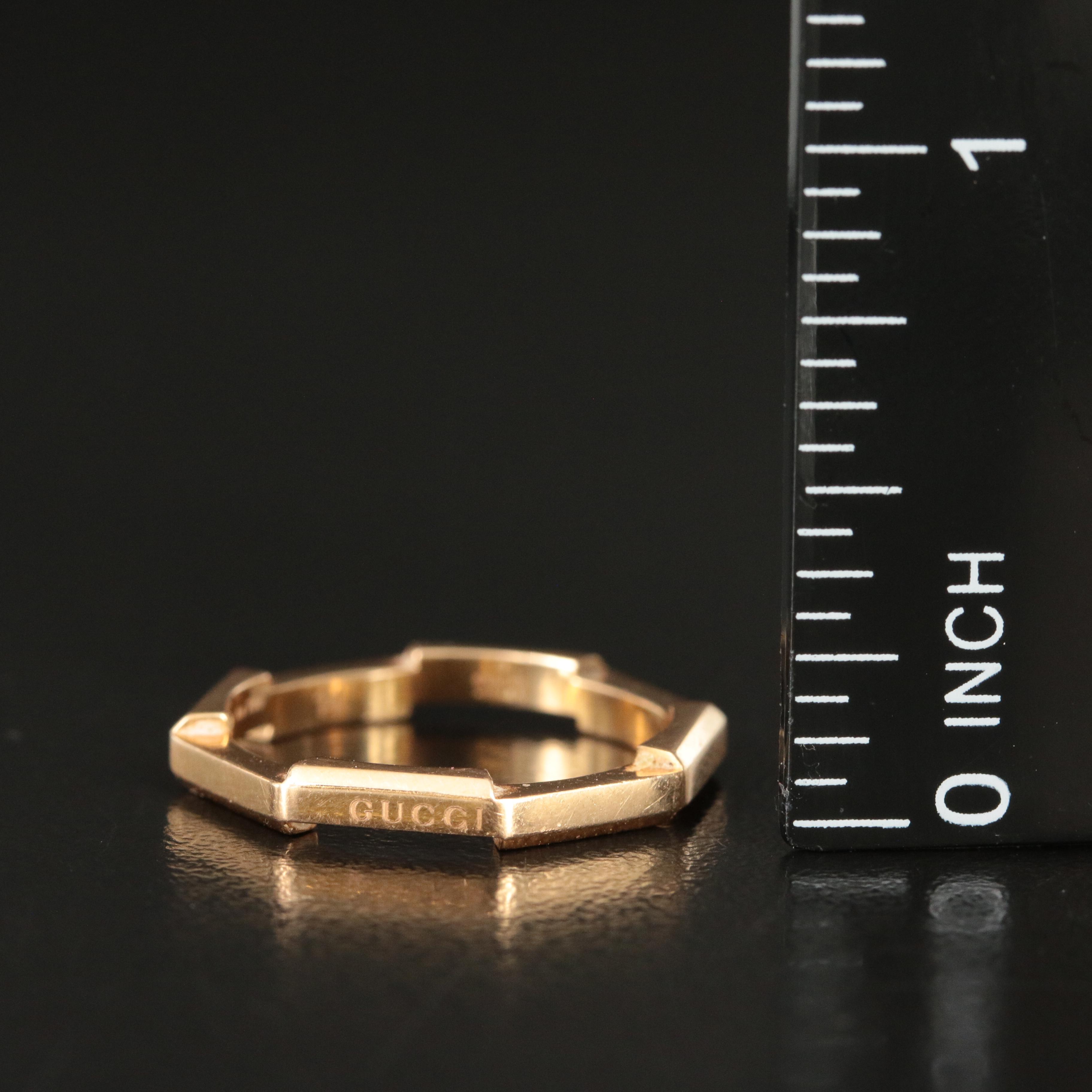 Gucci 18K Octagonal Ring