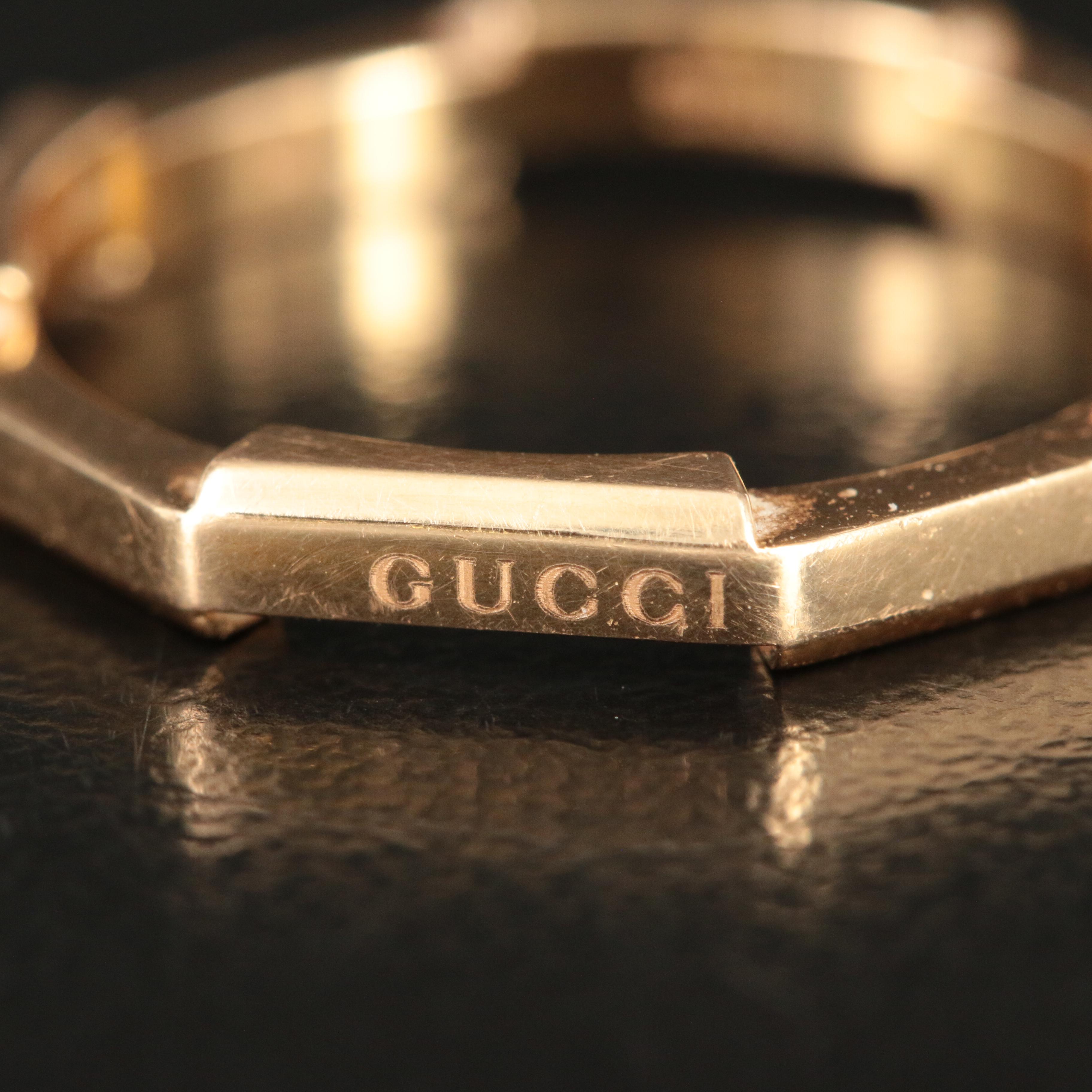 Gucci 18K Octagonal Ring