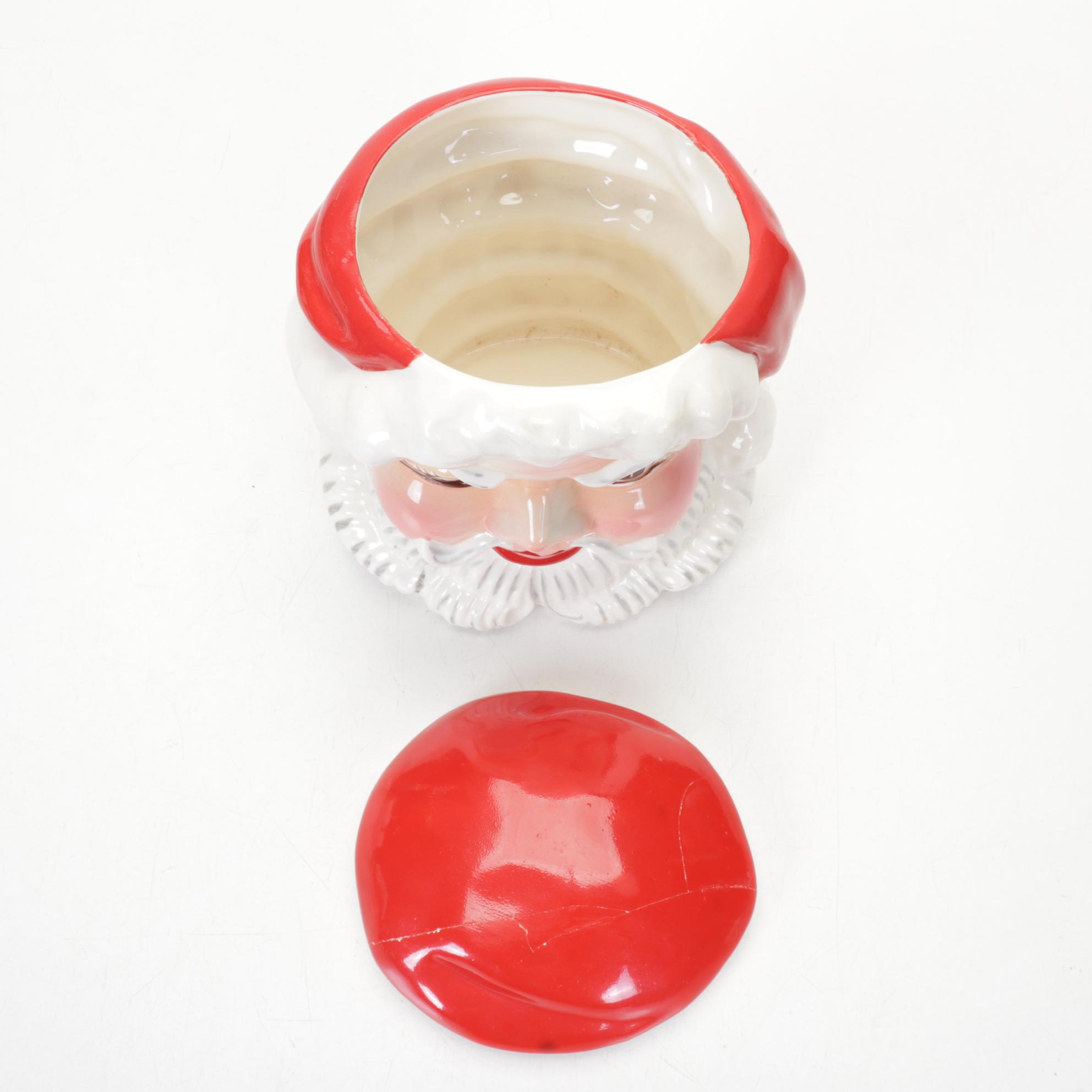 Holt-Howard Santa Punch Bowl Set, Salt and Pepper and Napco Cookie Jar