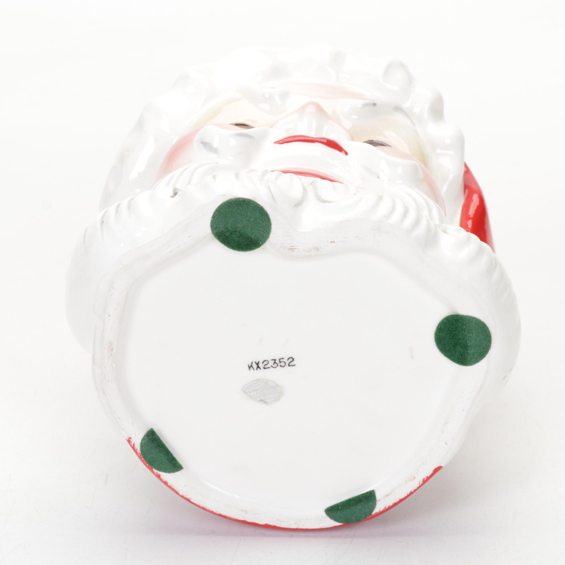 Holt-Howard Santa Punch Bowl Set, Salt and Pepper and Napco Cookie Jar